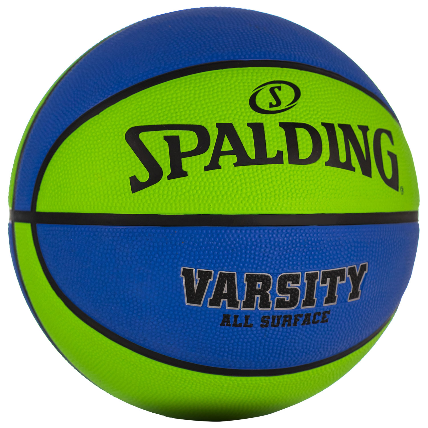 Spalding Varsity Rubber Outdoor Size 7 (29.5") Basketball - Blue/Green