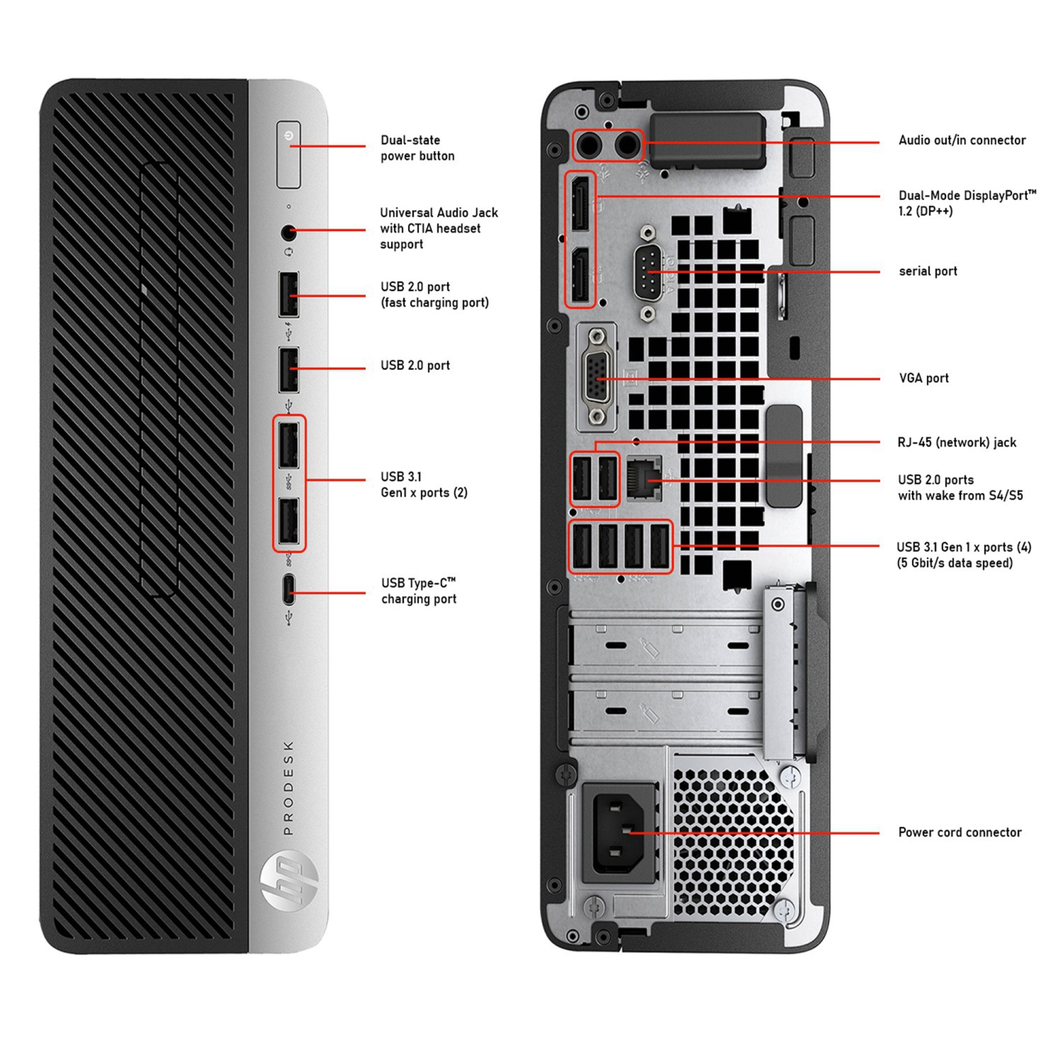 Refurbished - Best Performance Desktop PC HP ProDesk 600 G3 SFF (Intel Core i7 Processor/ 2TB SSD/ 16GB DDR4 RAM/ Windows 10 Pro) Wireless Keyboard