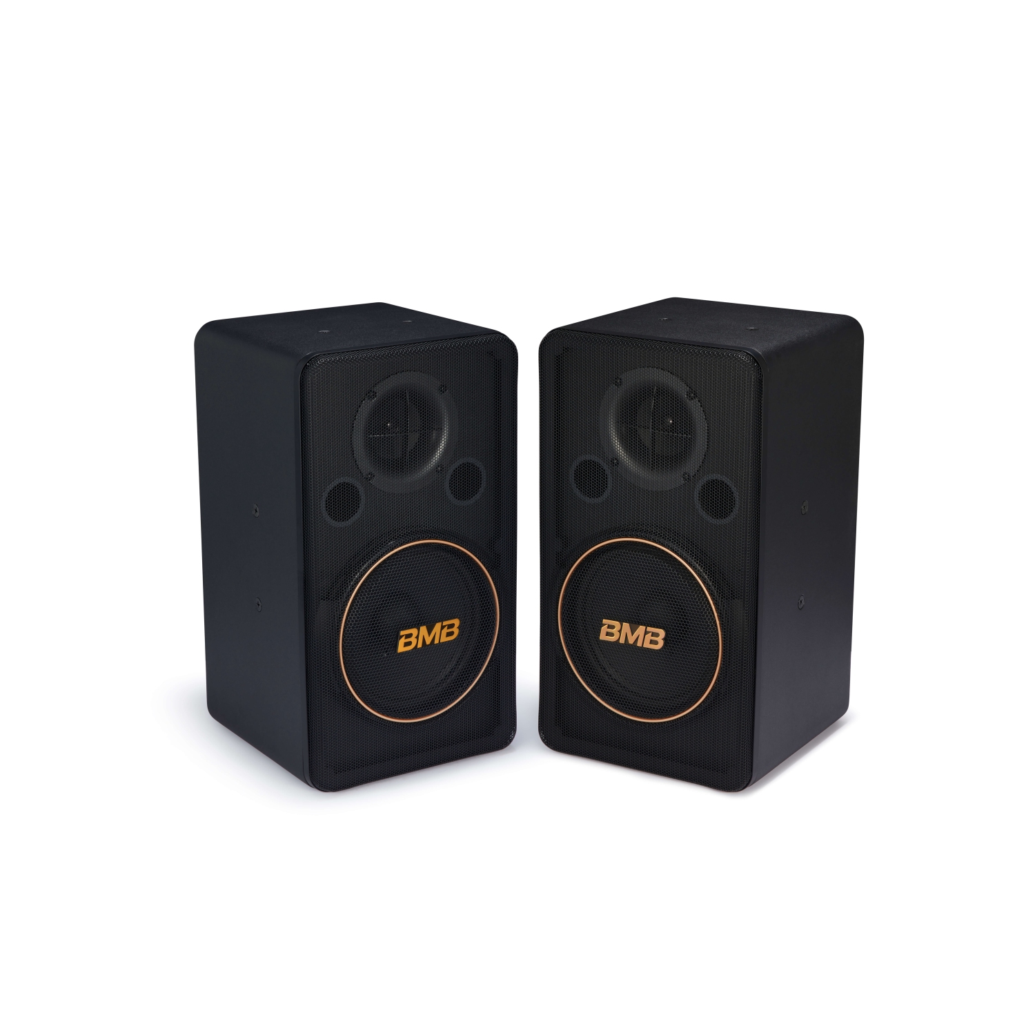 NEW BMB DAR-200HD 4K HDMI ARC Optical Bluetooth Karaoke Amplifier, WH-210 UHF Wireless Microphones, CSJ-08 08" Karaoke Speakers, and Wall Mounts