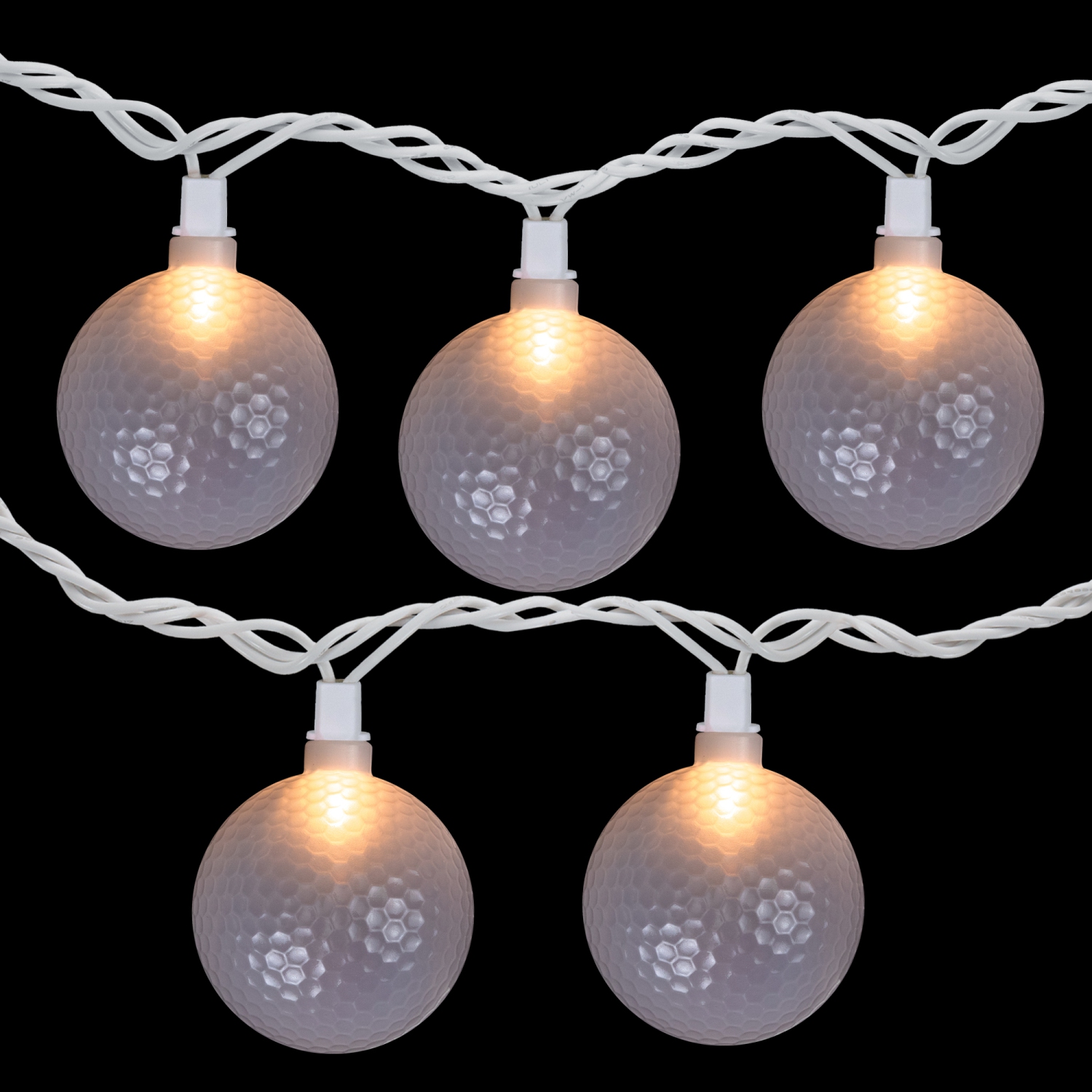 Golf Ball Patio Light Set - 6' White Wire - 10ct
