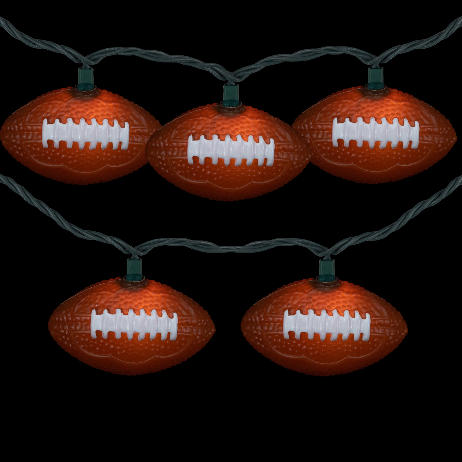 Ensemble d'éclairage extérieur pour patio football - 6 pi - fil vert - 10ct