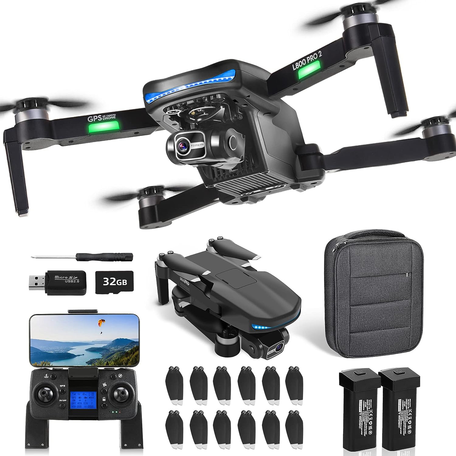 Drones with Camera for Adults 4K: Advanced 3-Axis Gimbal Stability, Smart GPS Navigation, Dual Battery System for Longer Flights & Exceptional Aerial Photography Experience Drone