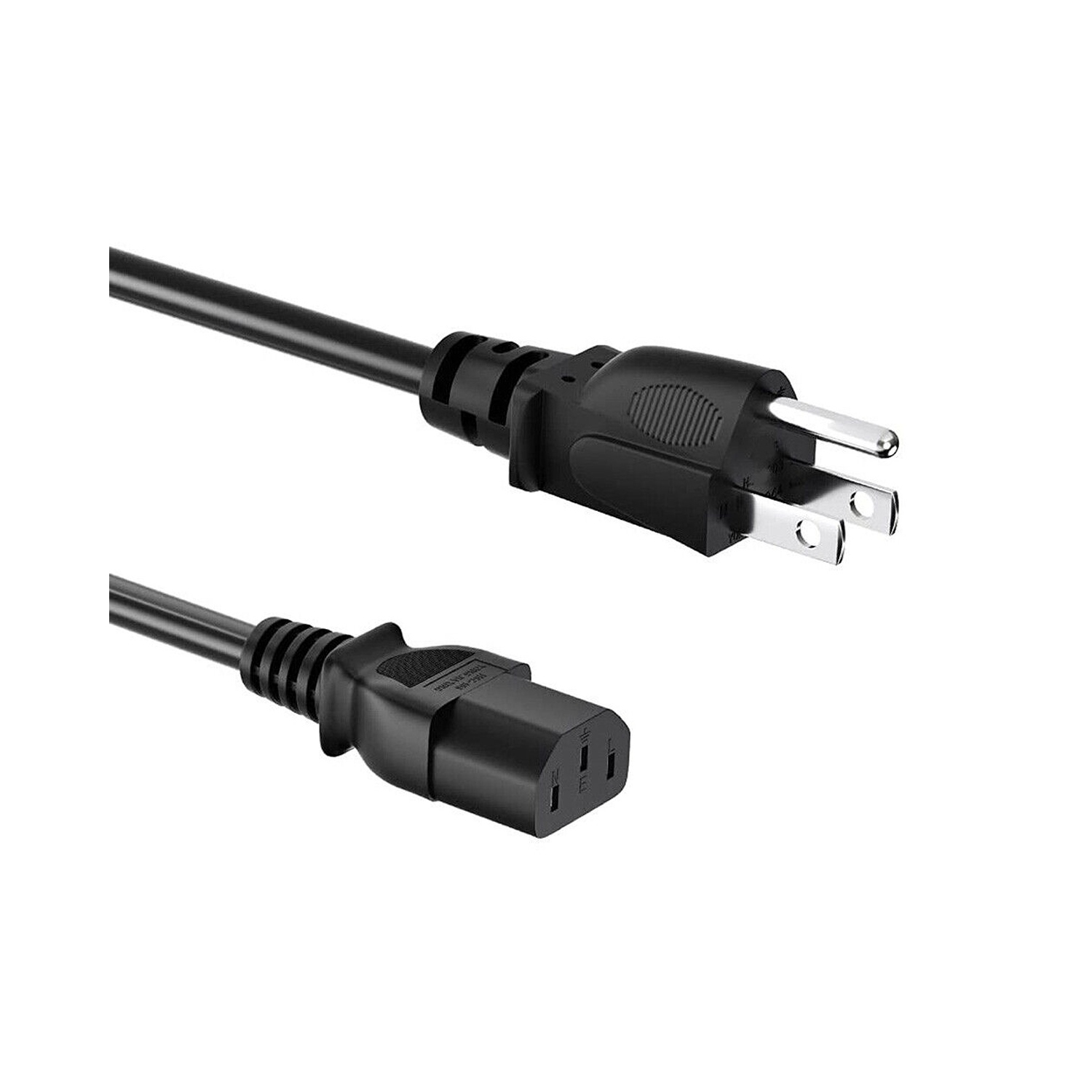 Câble d'alimentation universel à 3 fentes de 18 AWG certifié UL de Rypomac Industries - Noir