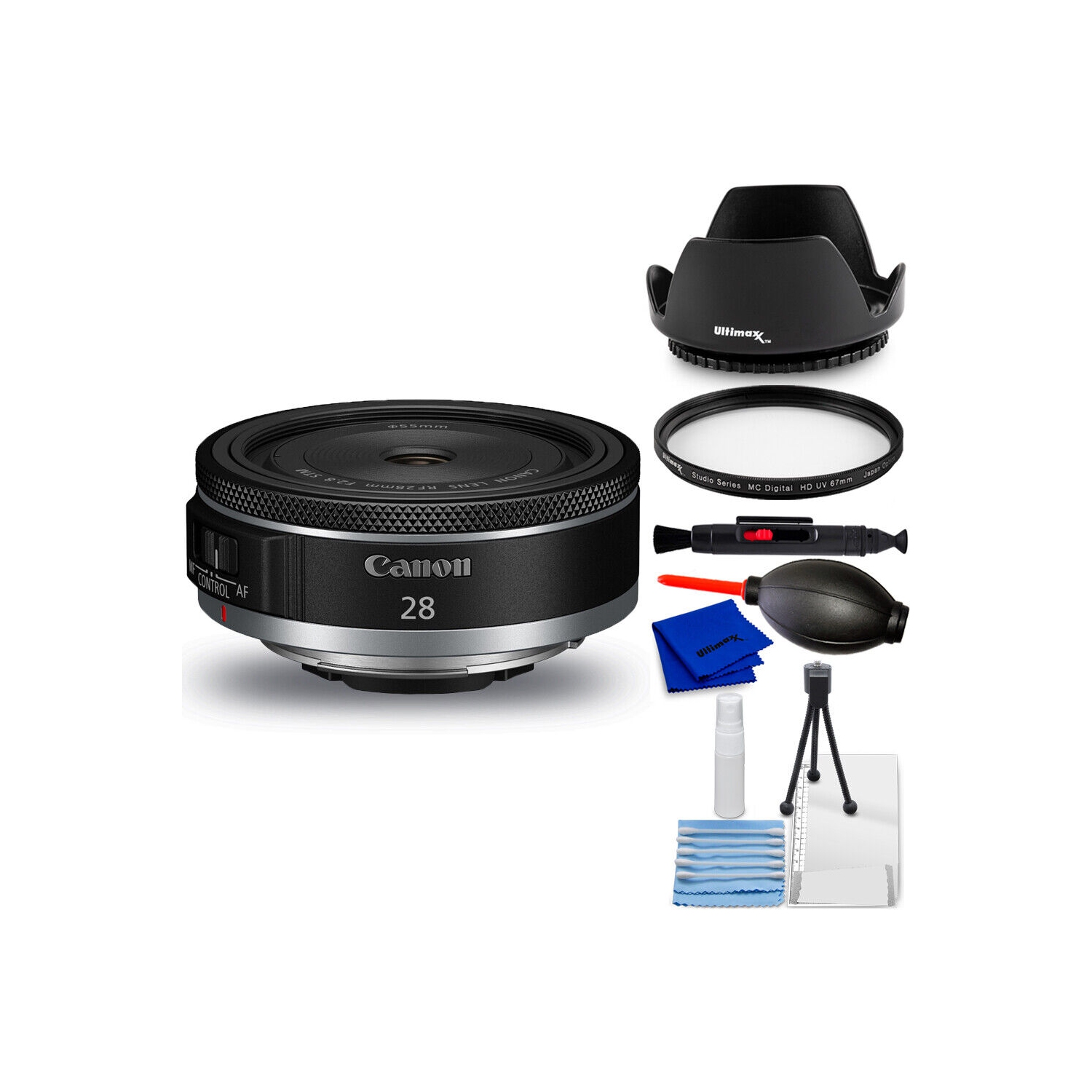 Canon RF 28mm f/2.8 STM Lens (Canon RF) 6128C002 - 7PC Accessory