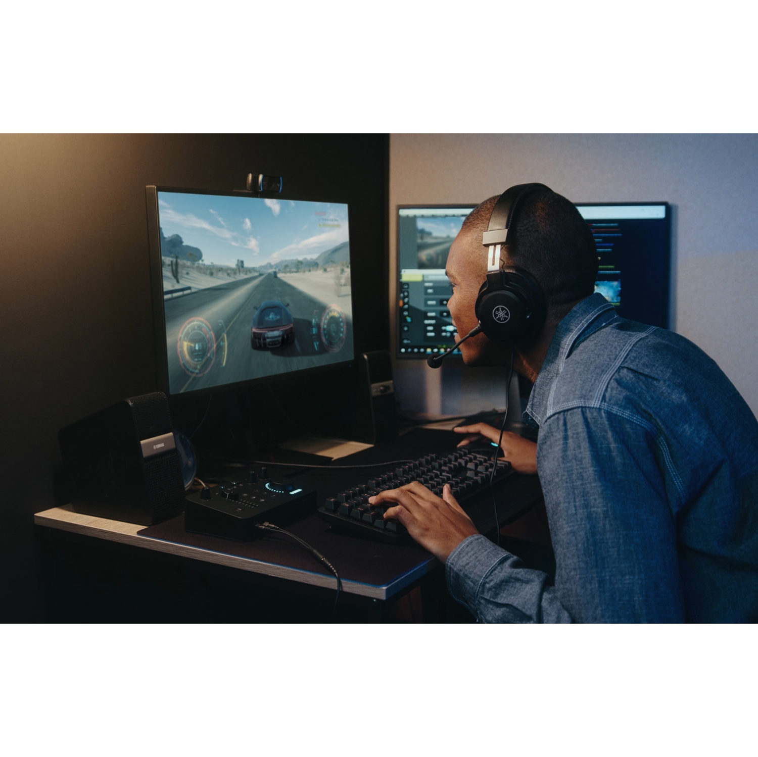 Casque de jeu YH-G01 Pro -, microphone à condensateur, prise 3,5 mm avec câble 2 m - pour PC, PS4, PS5, Xbox One, Xbox Series X et S.