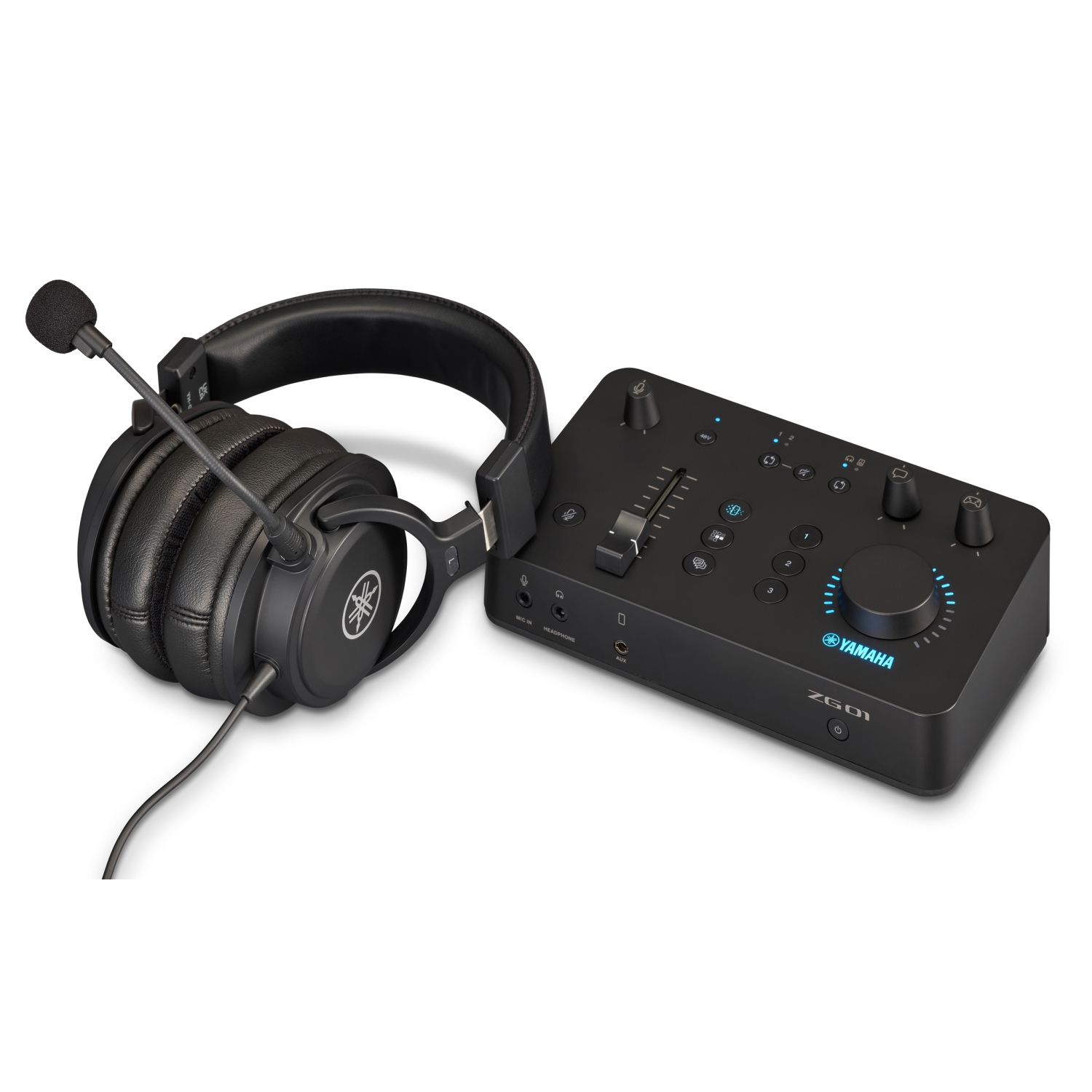 Ensemble ZG01 de Yamaha : Casque tout-en-un Streaming/Gaming Mixer plus avec microphone à condensateur - connectivité USB et HDMI - Paramètres vocaux