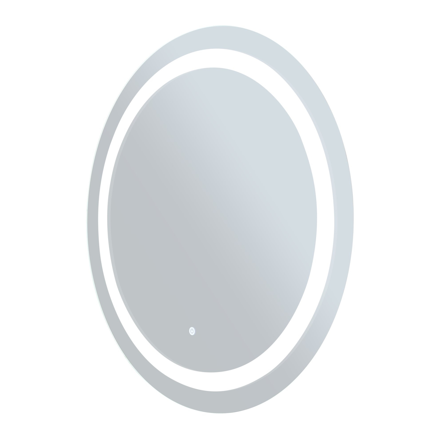 WarmlyYours, LED Mirror, Frosted, Wall-mounted Round, Frosted, Touch Controls, 27.5"