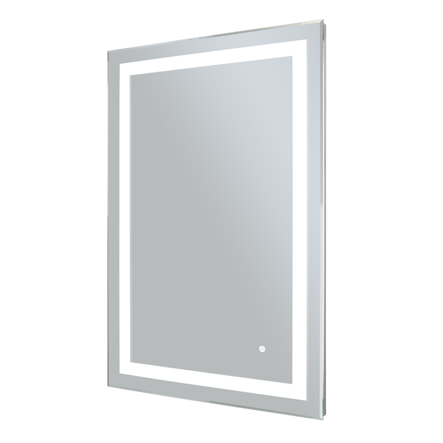 WarmlyOurs, miroir DEL Audrey, fixation murale, barres givrées doubles, commandes tactiles 36 X 24 PO