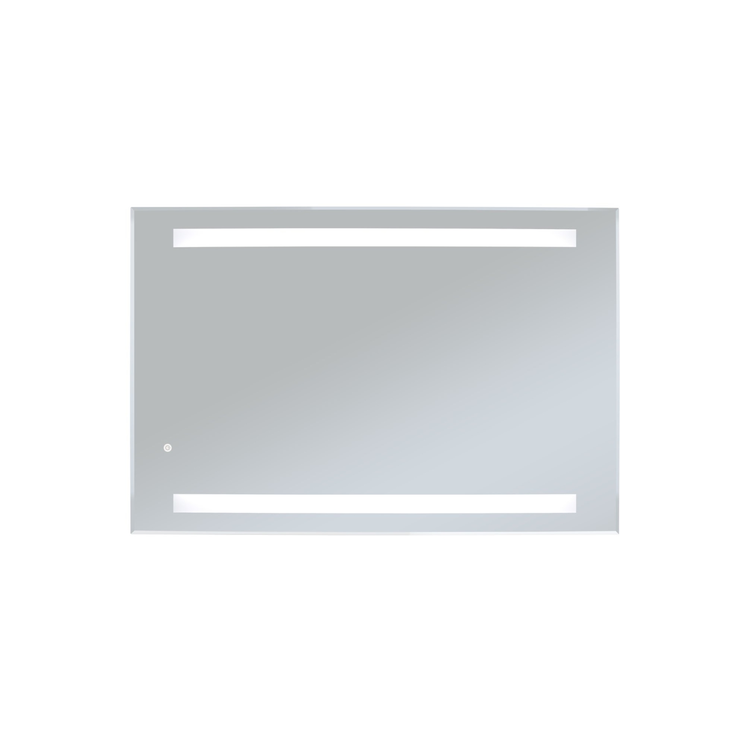 Warmlyours, miroir DEL avec désembueur intégré, montage mural, deux barres givrées, commandes tactiles, 36 x 24 po