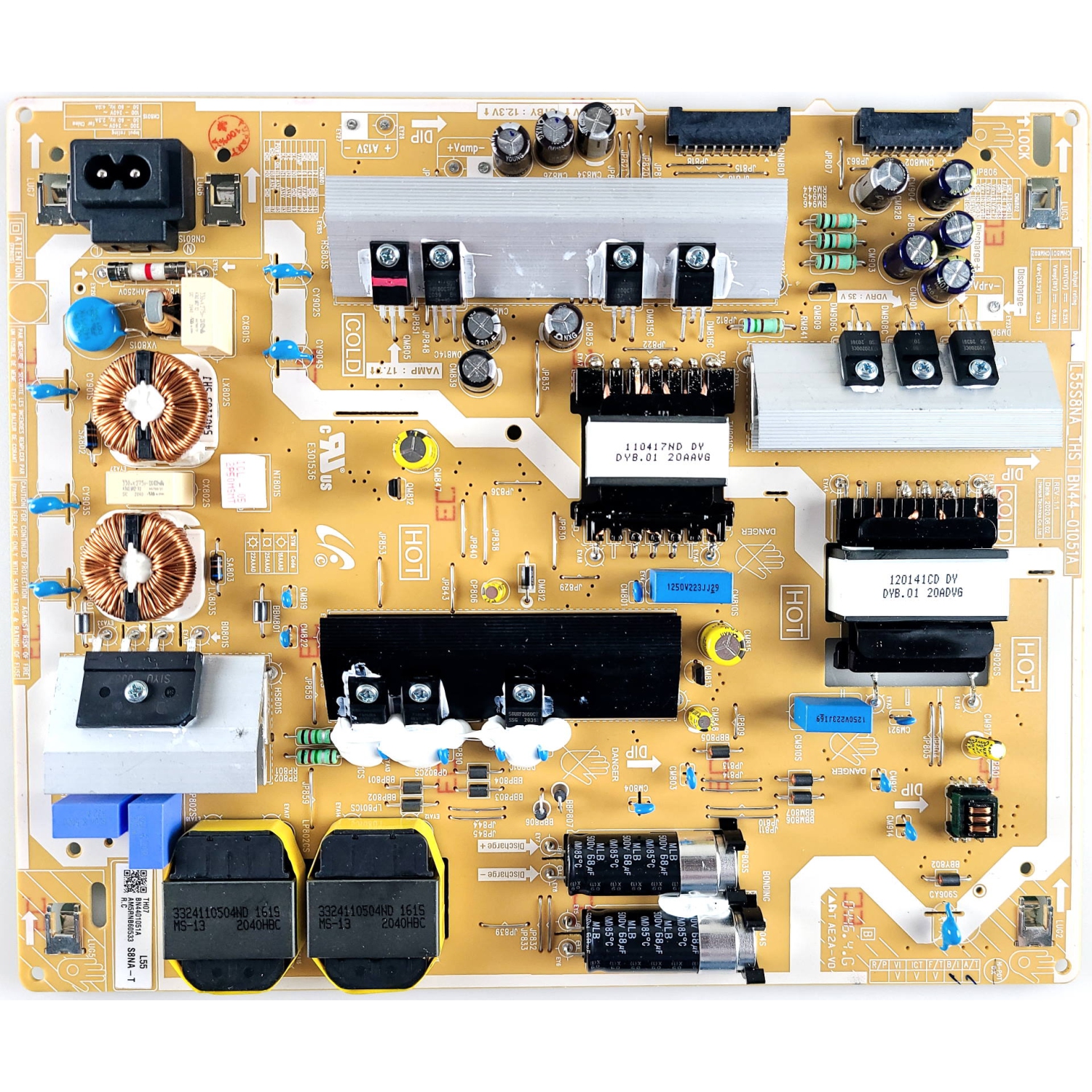 Refurbished (Good) Samsung TV Power Board QN55Q80A QN49Q80T QN50Q80T QN55Q80T BN44-01051A
