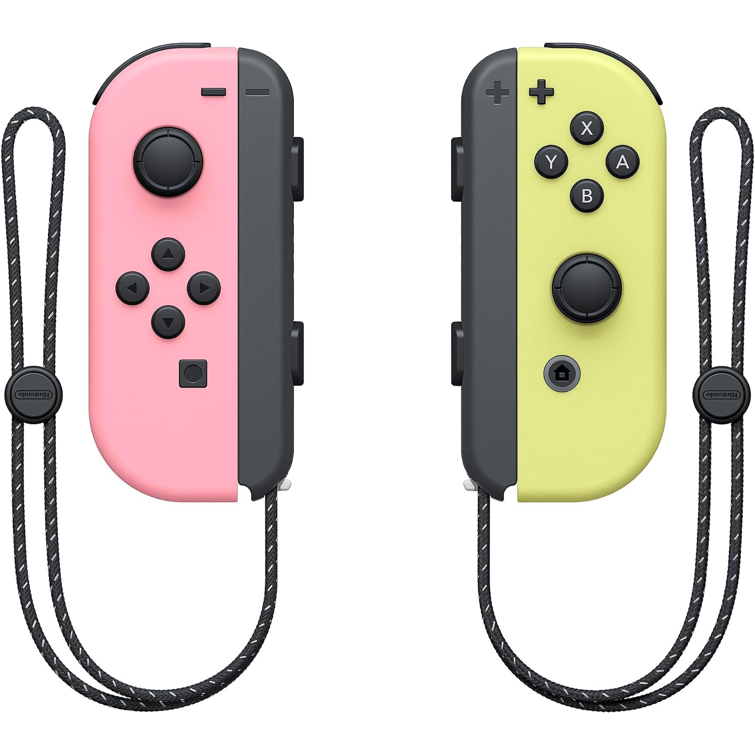 Refurbished (Good) Nintendo Switch Original Left and Right Joy-Con Controllers - Pastel Pink / Pastel Yellow