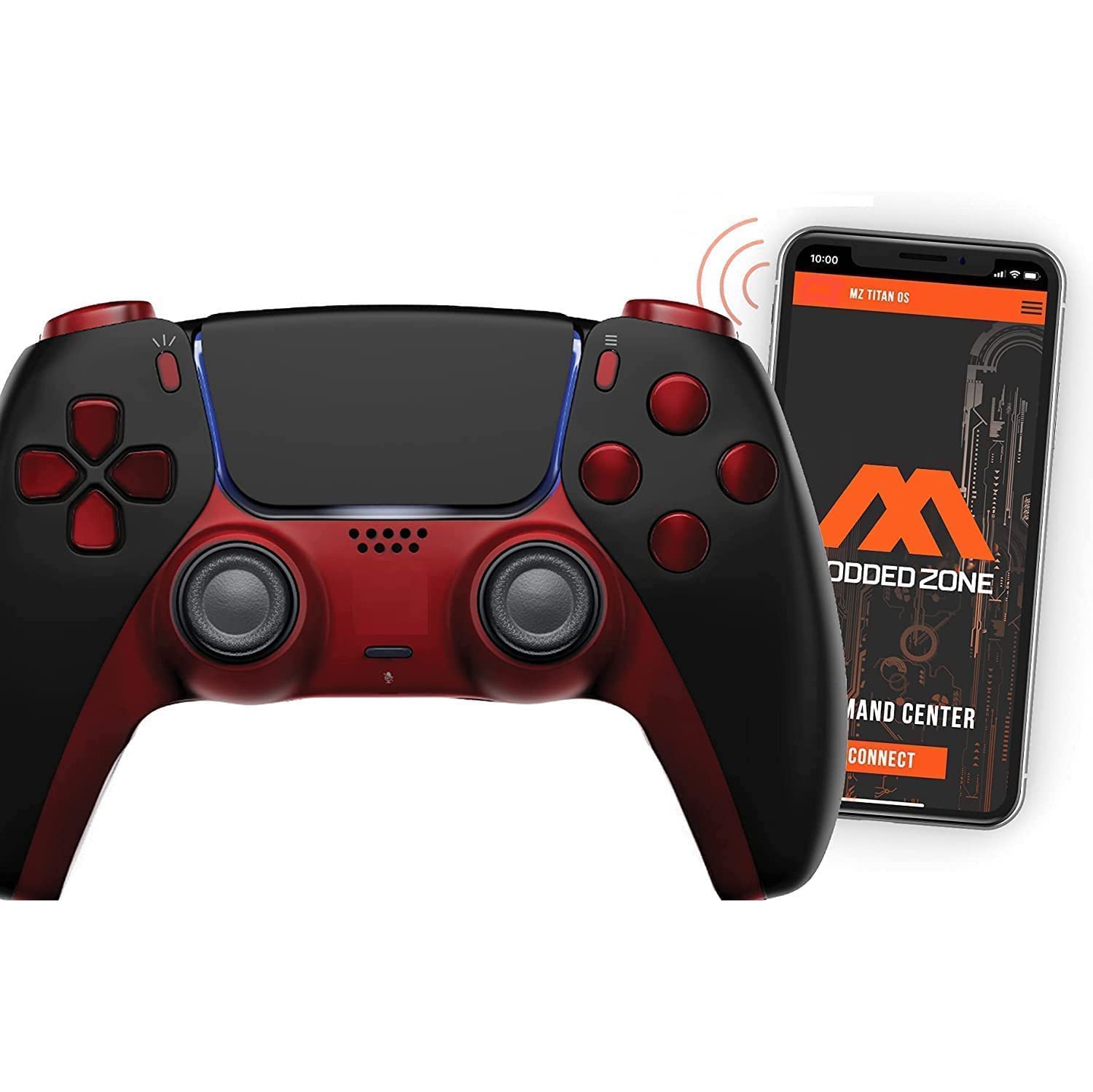 Black/Red Smart Anti Recoil Rapid Fire Controller Compatible with PS5 Custom Modded Controller All Shooter Games & More