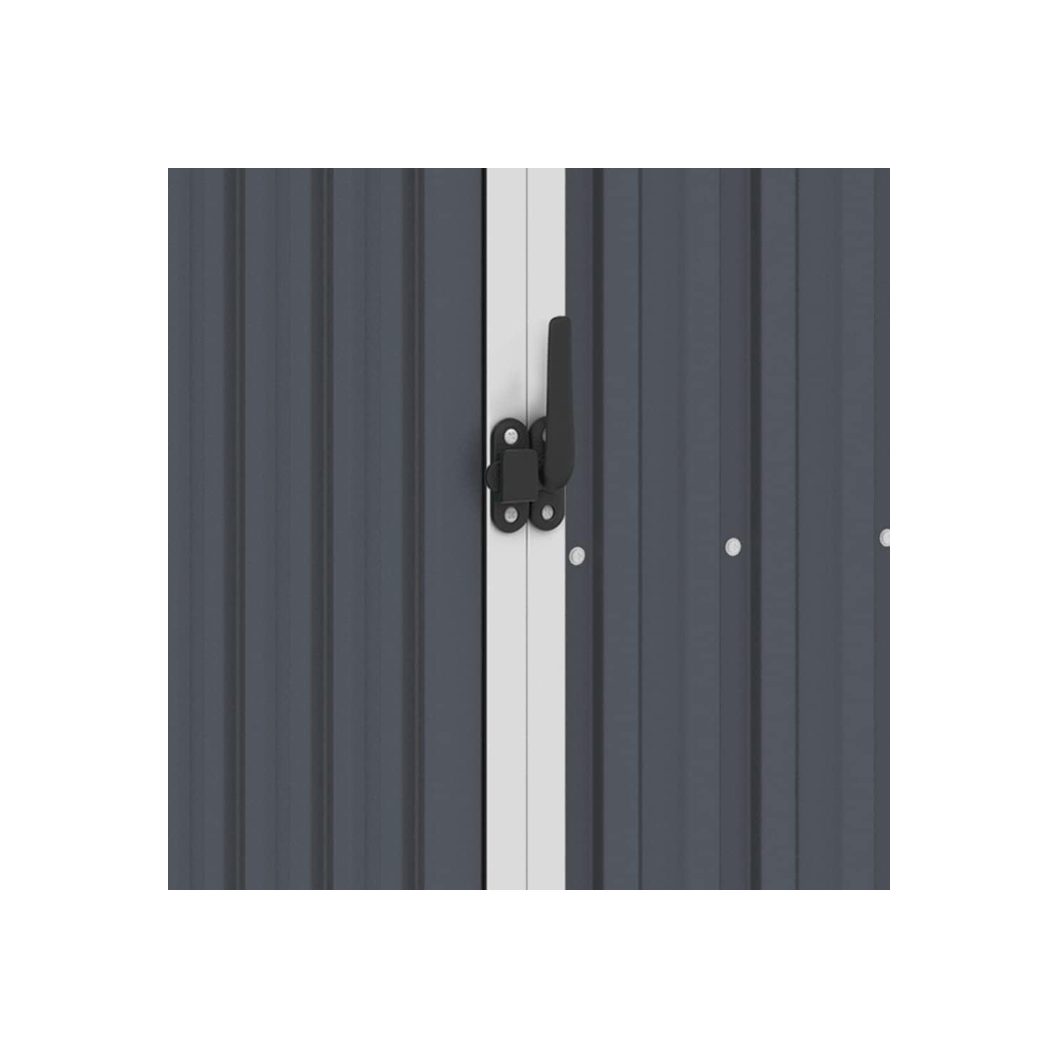 Remise en bois de feu de jardin, anthracite, 96,5 x x38,6 x x62,6 po, acier galvanisé, rangement extérieur, conception moderne, résistant aux