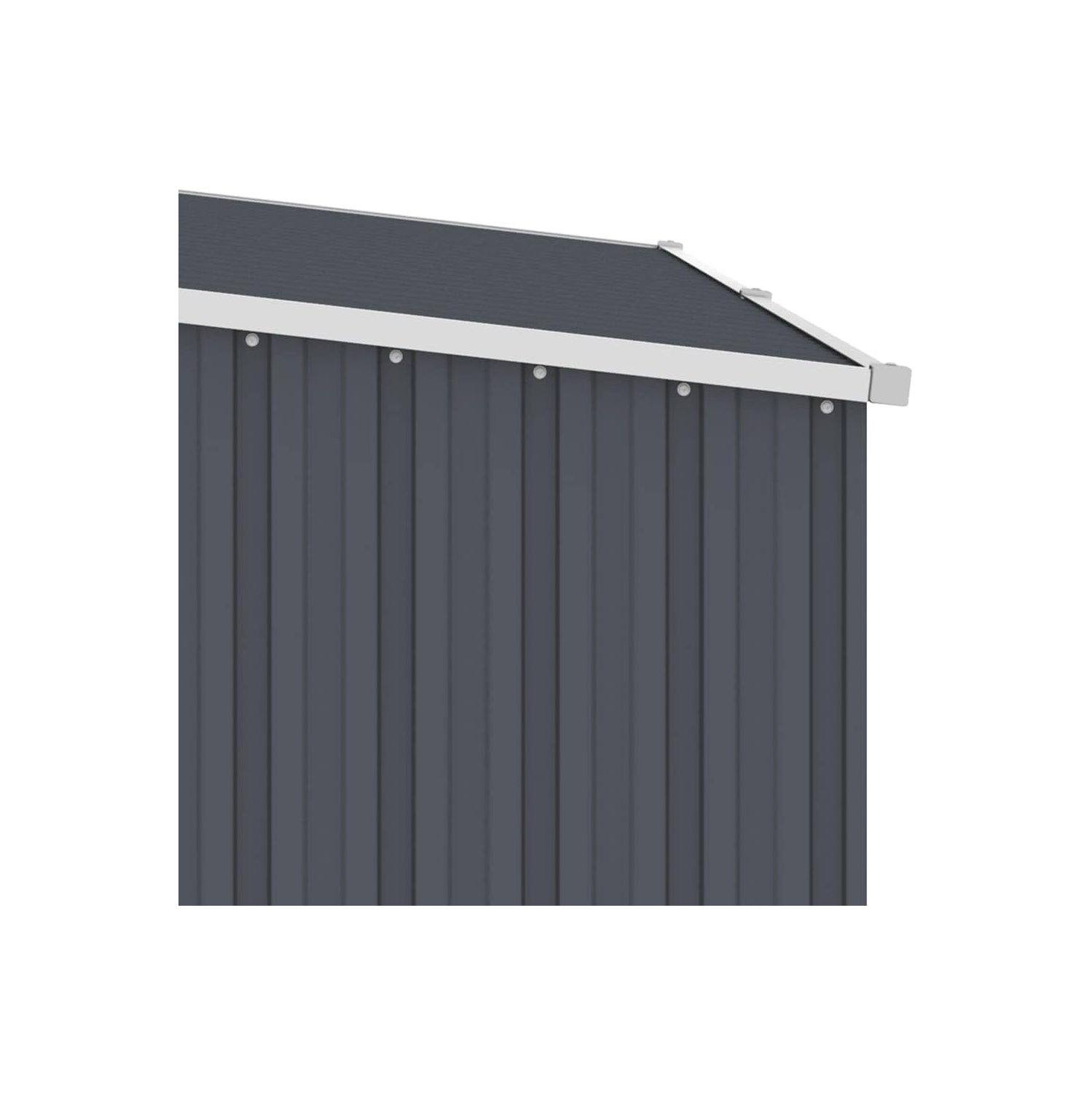 Remise en bois de feu de jardin, anthracite, 96,5 x x38,6 x x62,6 po, acier galvanisé, rangement extérieur, conception moderne, résistant aux