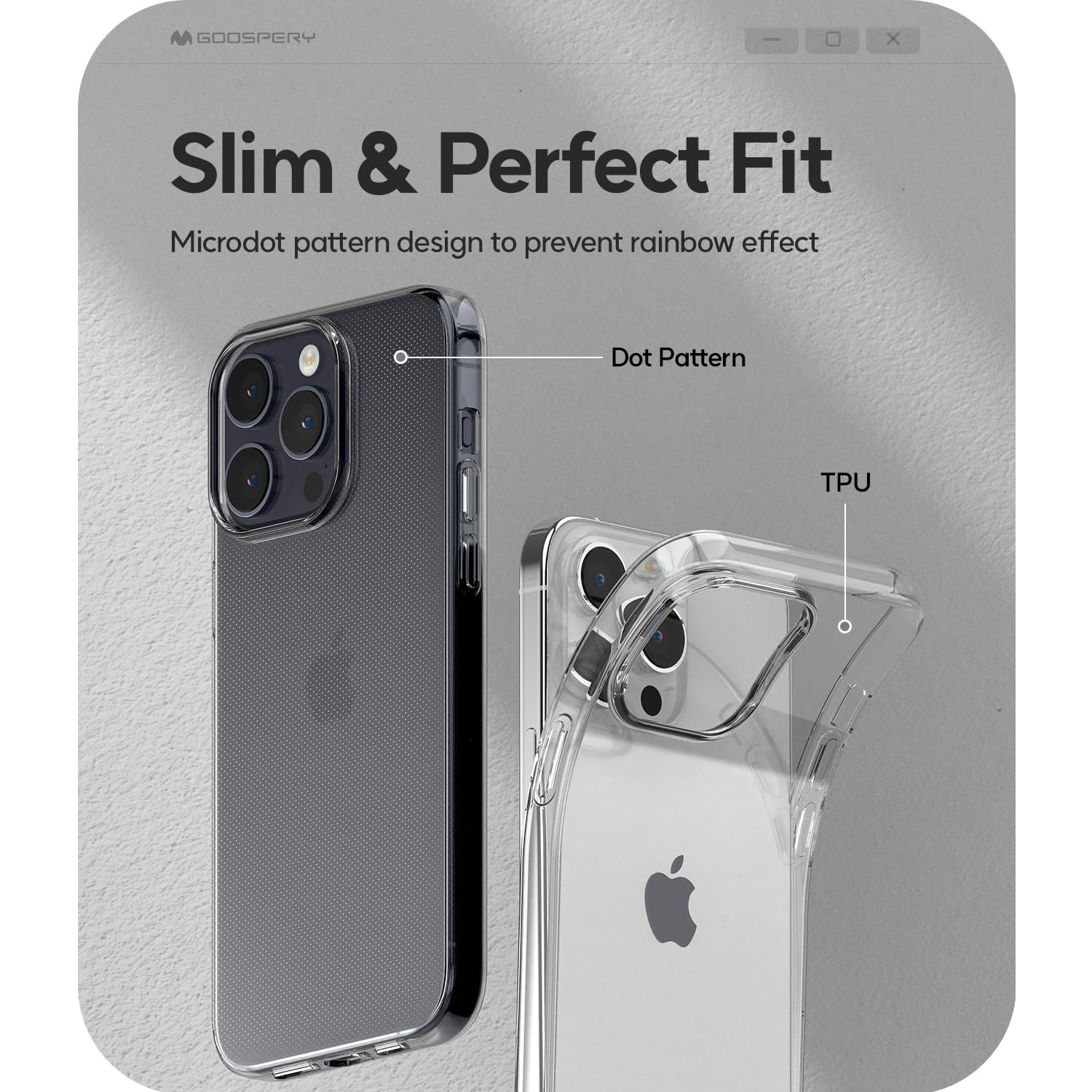 TopSave Goospery Pearl Jelly Gel TPU Case For iPhone 15 Pro Max(6.7"), Clear