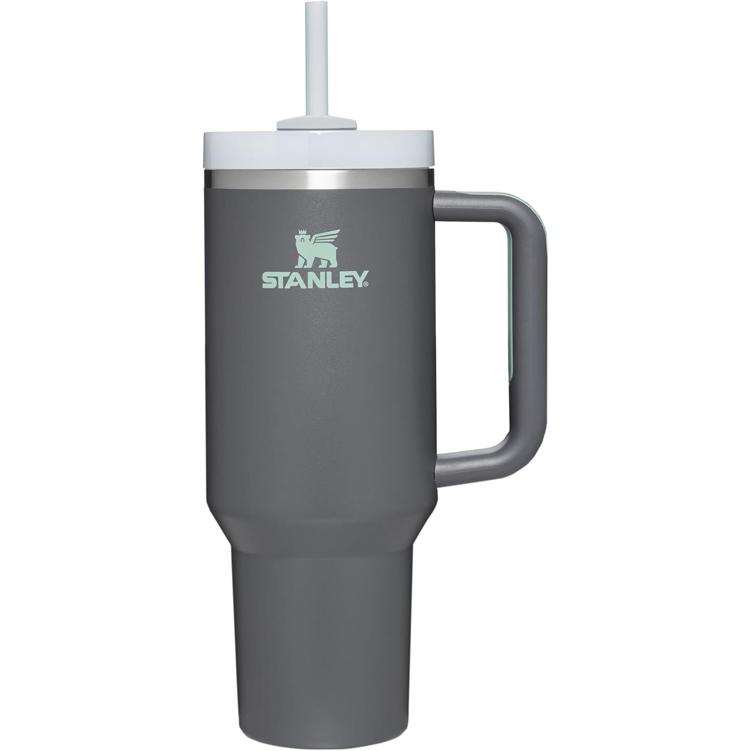 Stanley Quencher H2.0 FlowState Stainless Steel Vacuum Insulated Tumbler with Lid and Straw for Water, Iced Tea or Coffee, Smoothie and More, Charcoal, 40 oz
