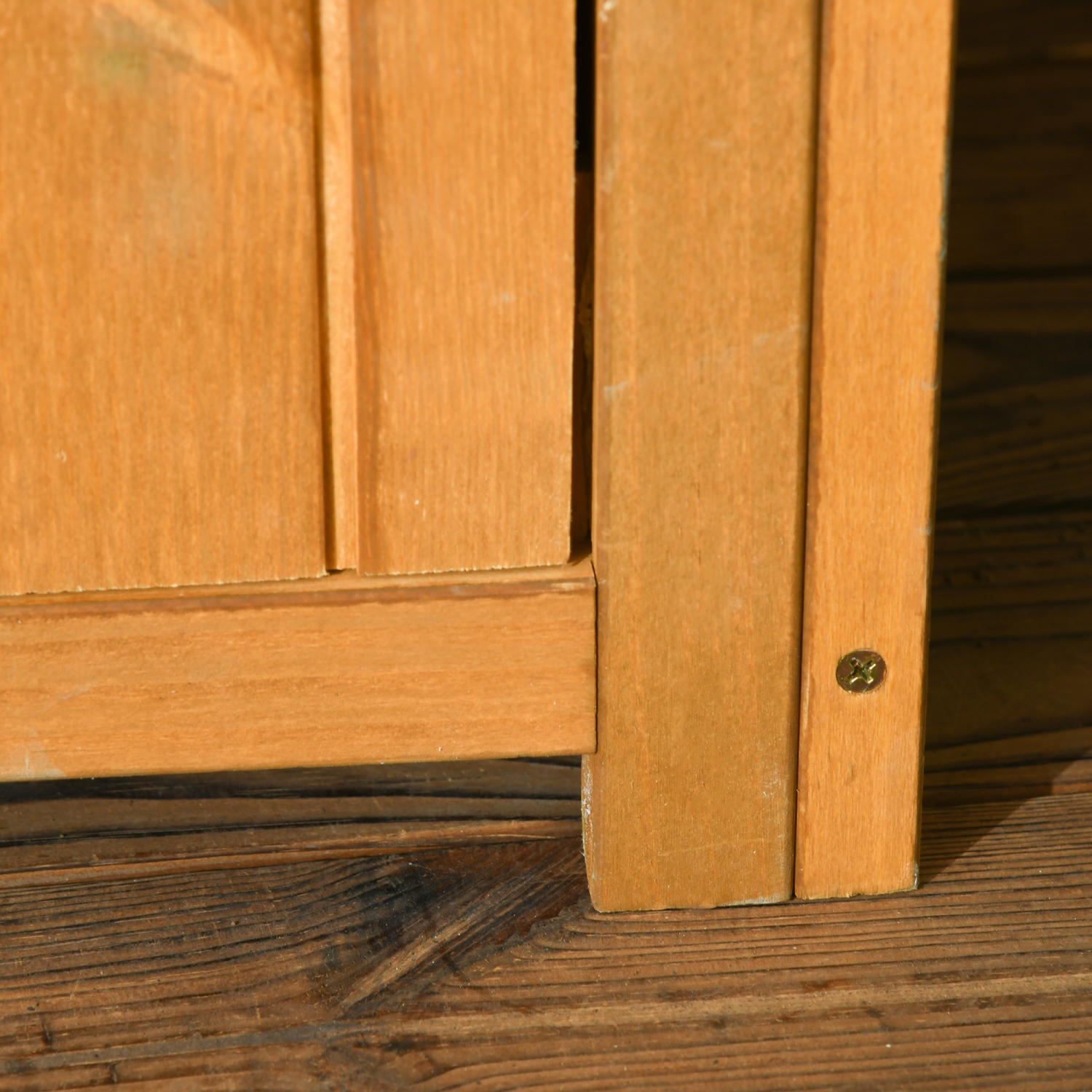 Outsunny 30" x 21" x 71" Garden Storage Shed, Outdoor Storage Shed with 3 Tier Shelves, Workshop Yard Tool Utility Storage House Water-resistant