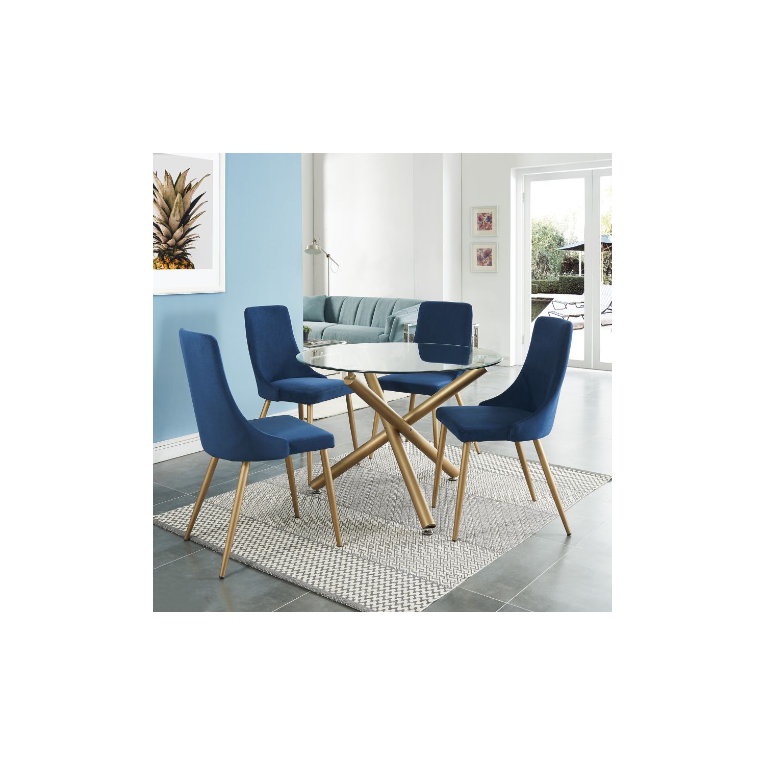 Cosmic Homes Wisla Sectional Sofa With Faux Leather Upholstery & RHF Chaise - Captivating Red