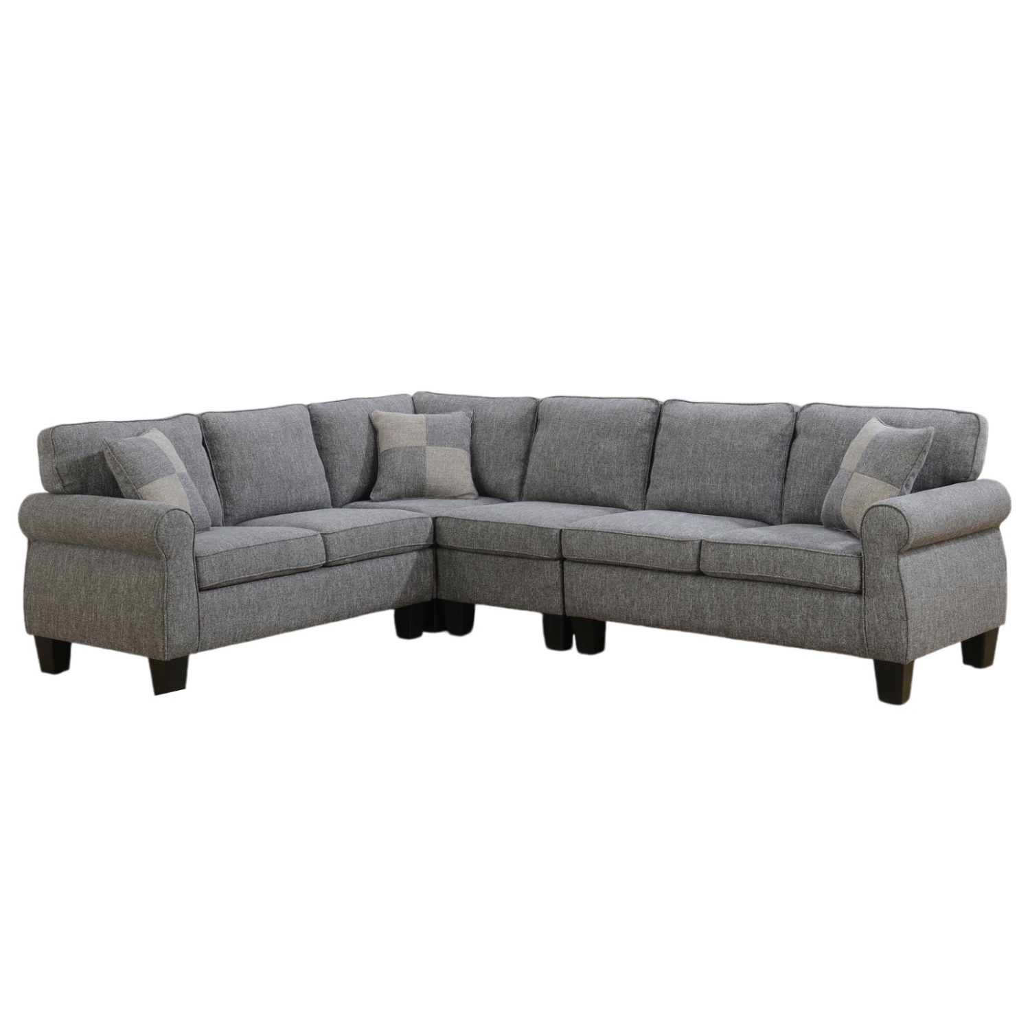 Cosmic Homes – Canapé modulaire gris avec confort et style, coussins d'appoint inclus, fauteuil mobile sans accoudoirs