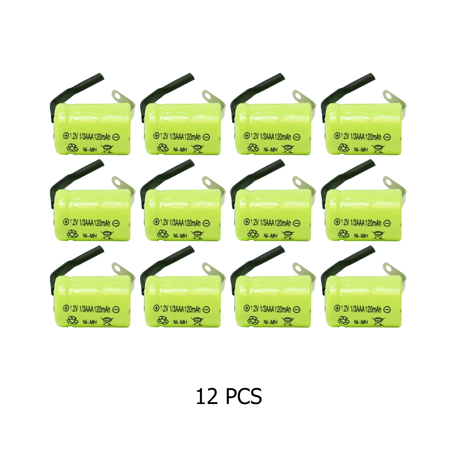 1/3 piles 120&nbsp;mAh AAA NiMH avec attaches