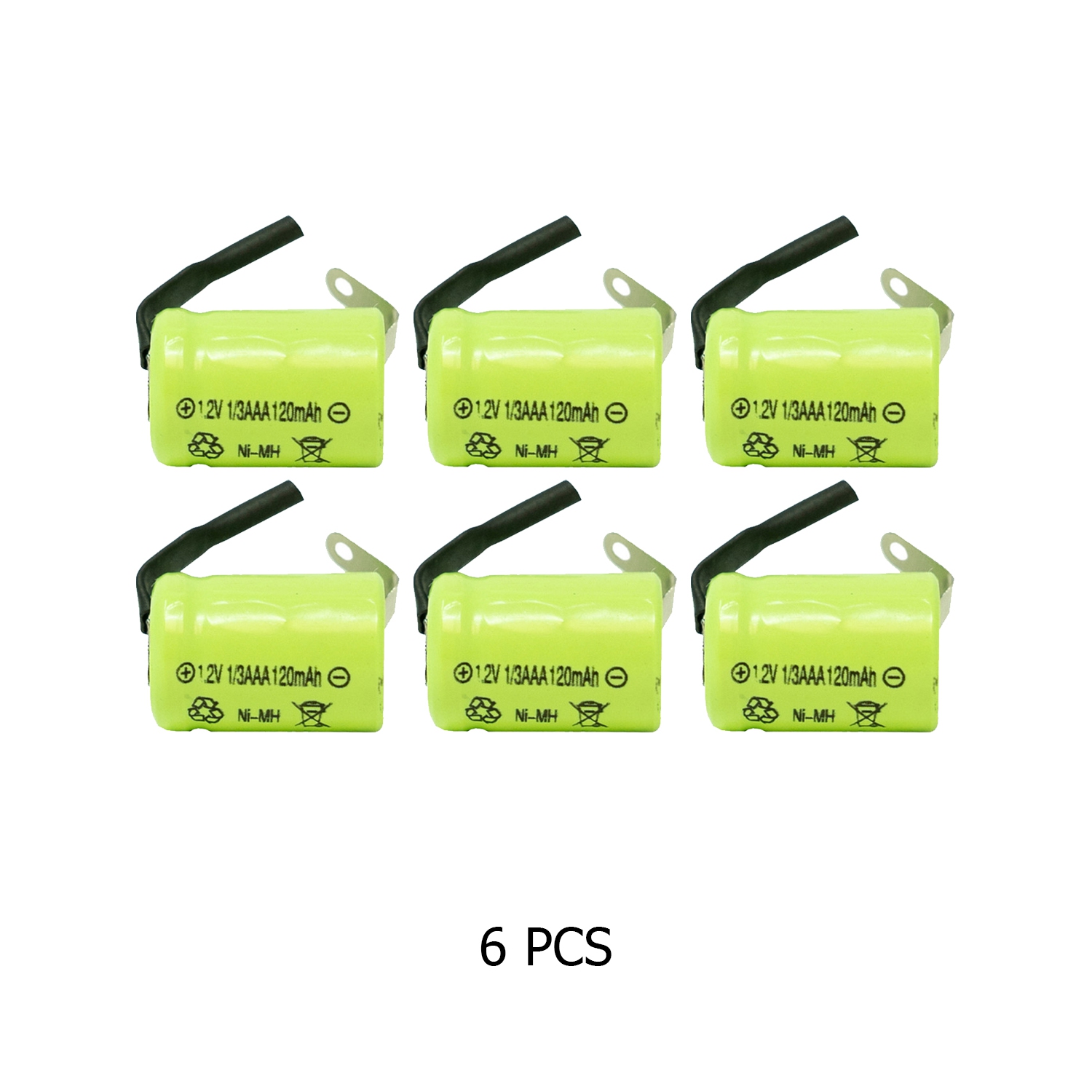 1/3 piles 120&nbsp;mAh AAA NiMH avec attaches