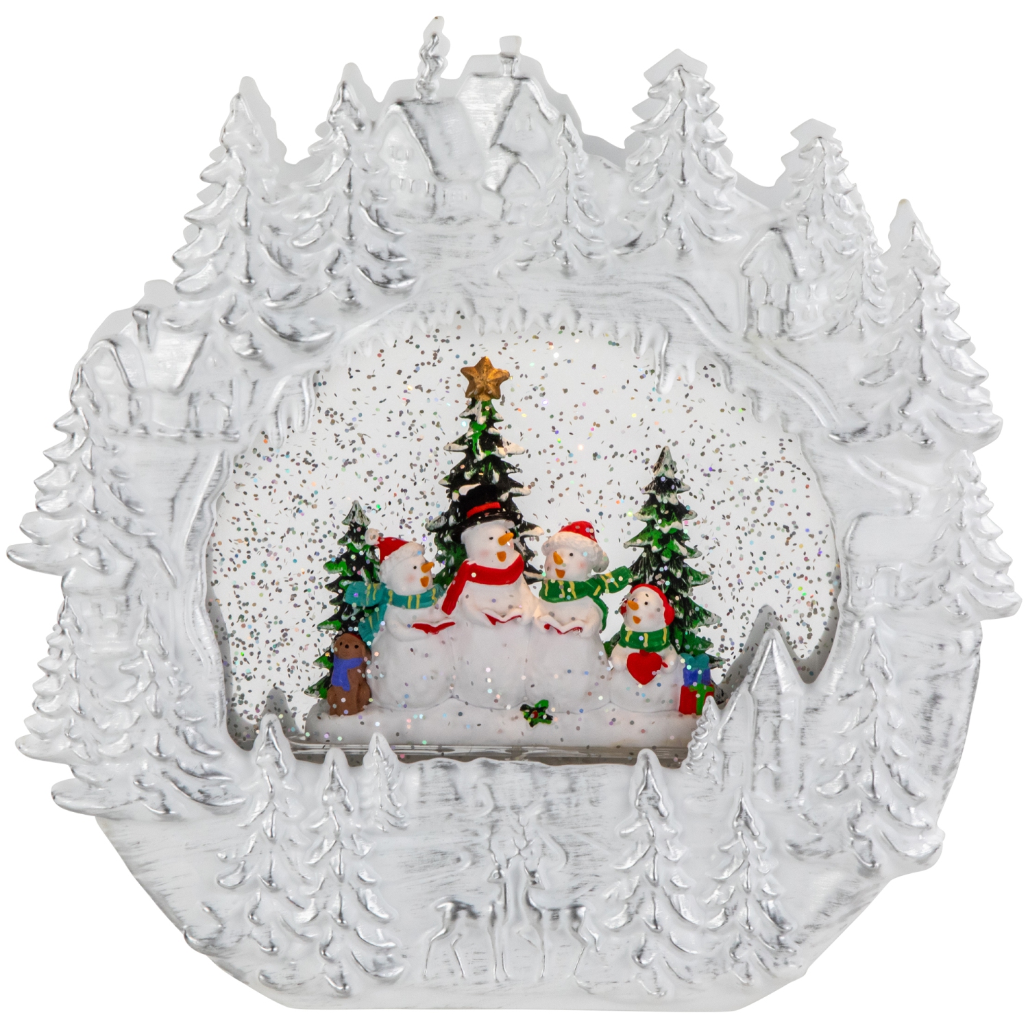 LED Lighted Caroling Snowmen Christmas Snow Globe - 9.5"