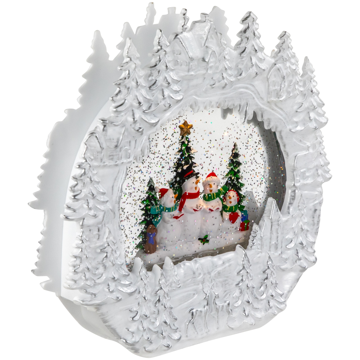 LED Lighted Caroling Snowmen Christmas Snow Globe - 9.5"