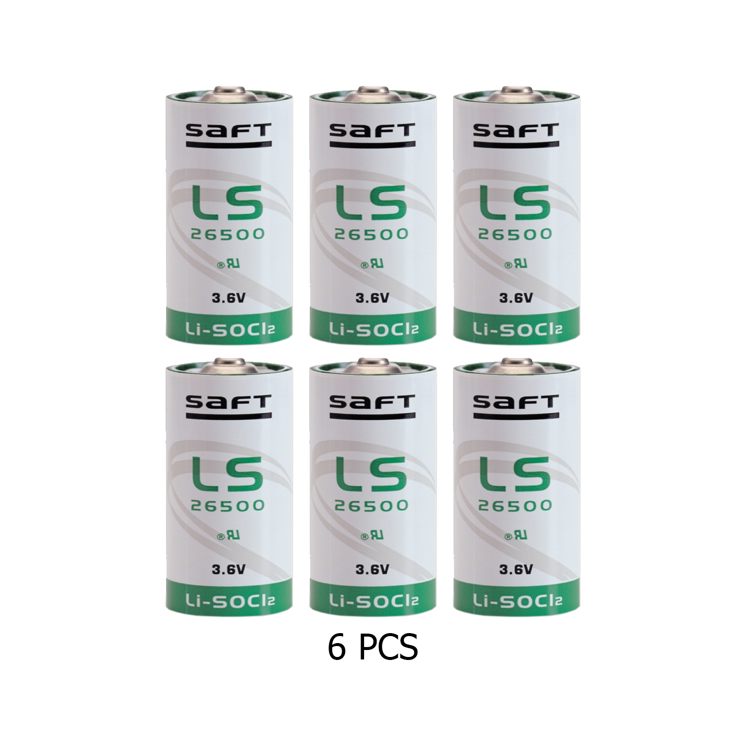 Piles au lithium 7700&nbsp;mAh C de LS26500 3,6 V de Saft