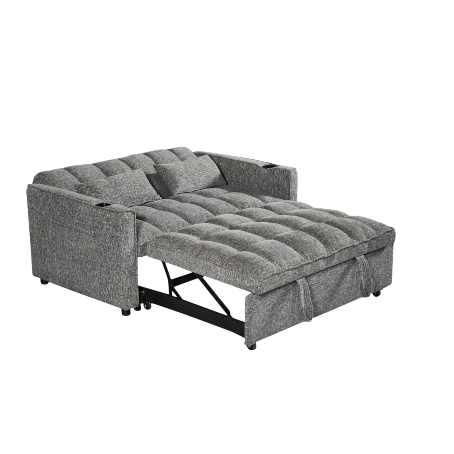 Cosmic Homes Aspire Fabric Upholstered Sofa Bed With Built-In USB Charging Ports - Grey