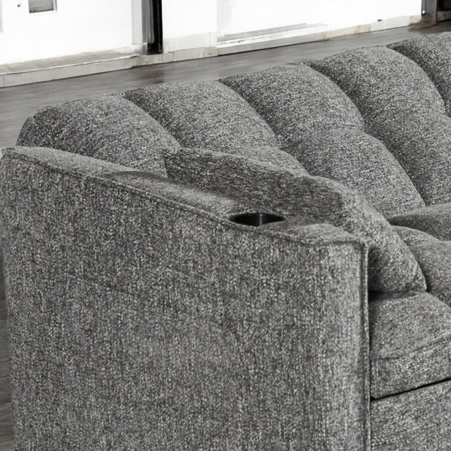 Cosmic Homes Aspire Fabric Upholstered Sofa Bed With Built-In USB Charging Ports - Grey