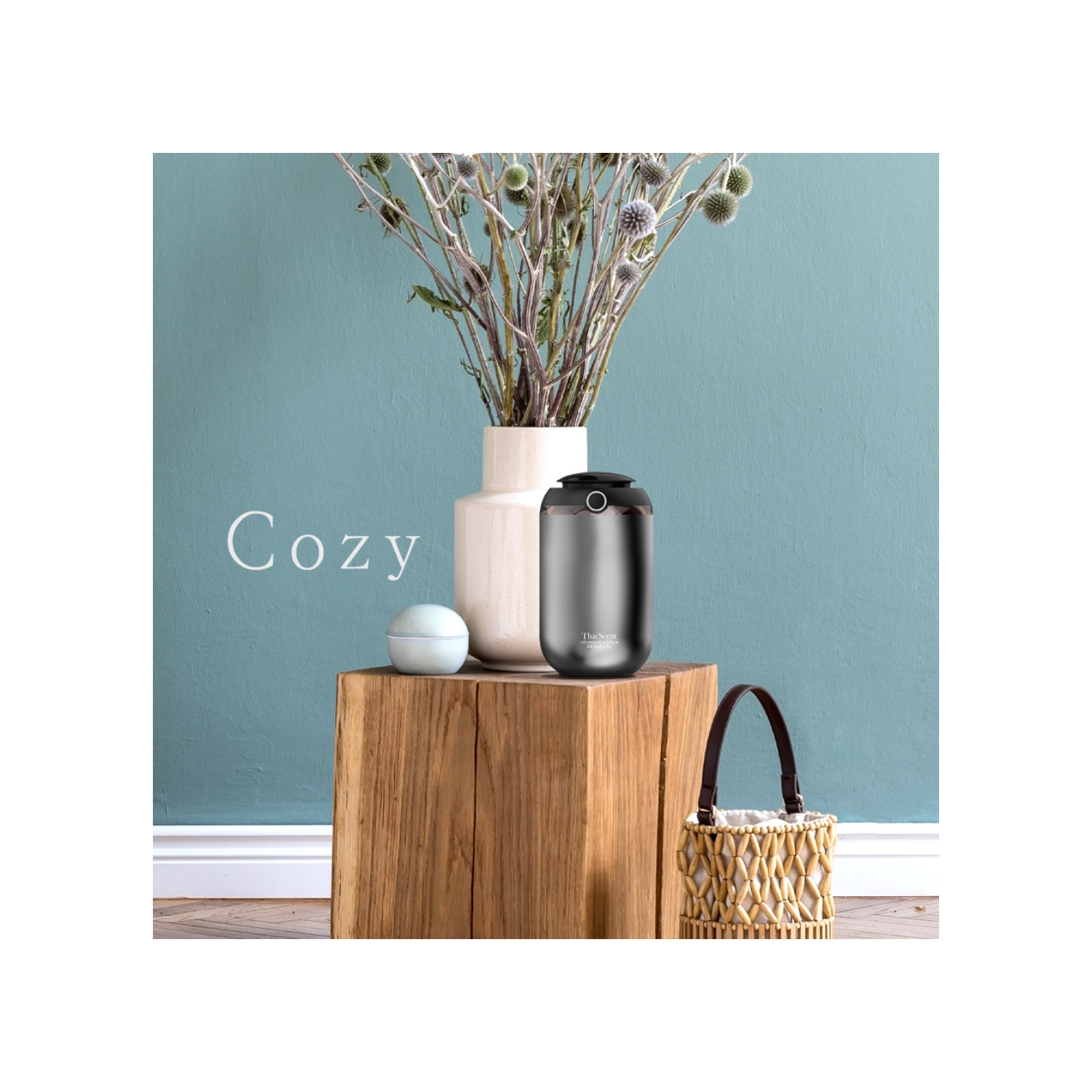 Diffuseur d'huile essentielle intelligent de Thaiscent pour modes voiture et maison-2 disponibles pour ajuster l'intensité de la diffusion