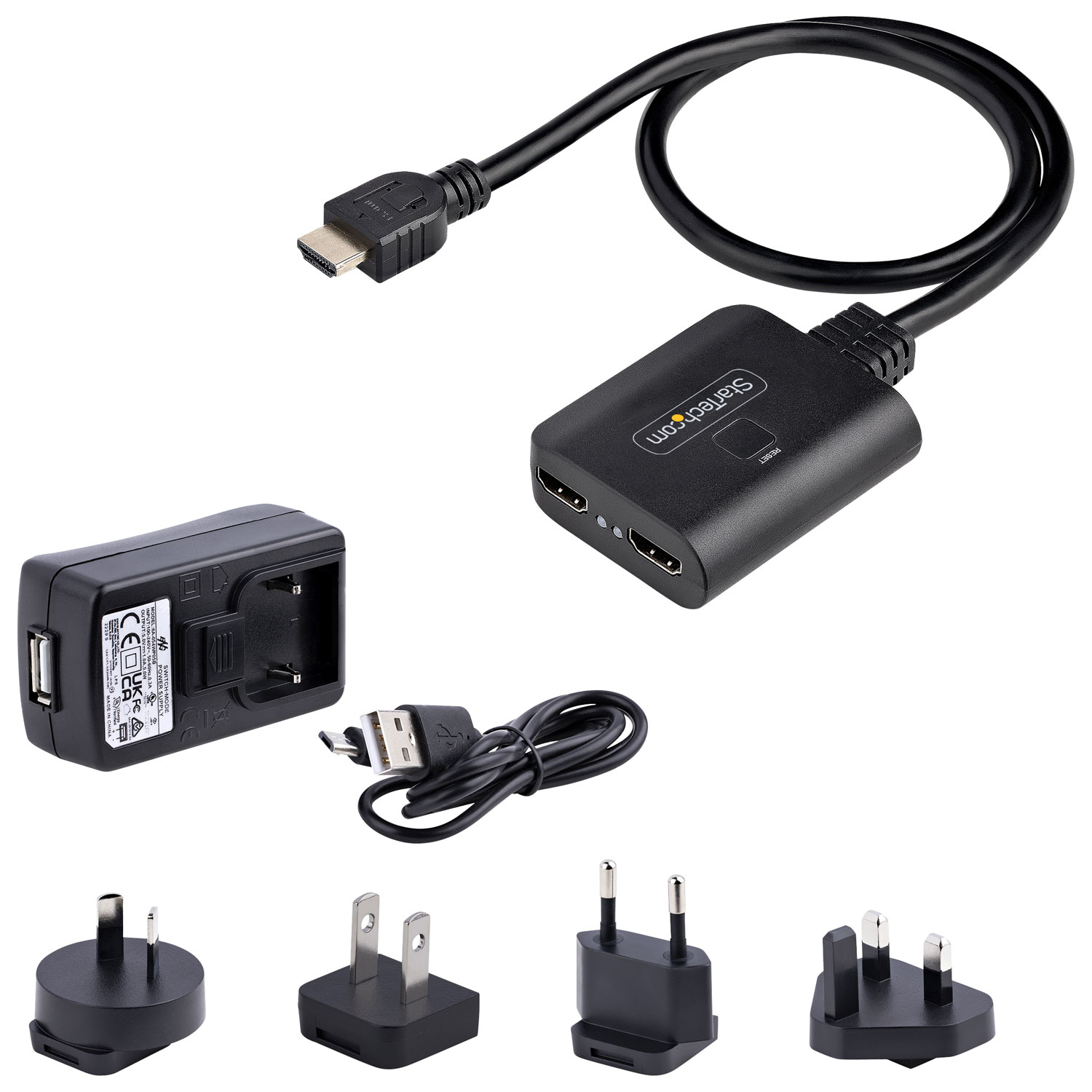 StarTech 2-Port HDMI Splitter - Black