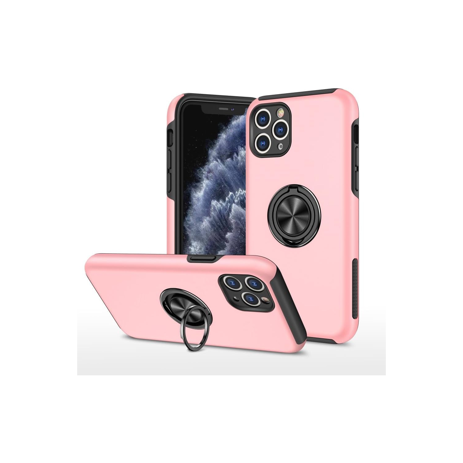iPhone 15 Pro - Shockproof 360 Magnetic Protective Case With Ring Holder, Kick Stand For Apple iPhone 15 Pro