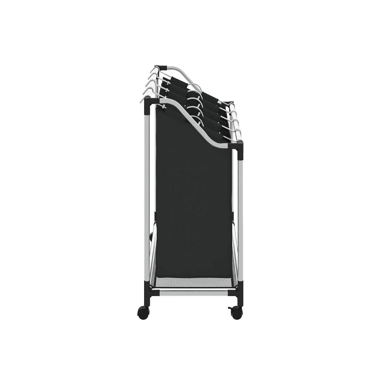 Laundry sorter with 4 bags black grey