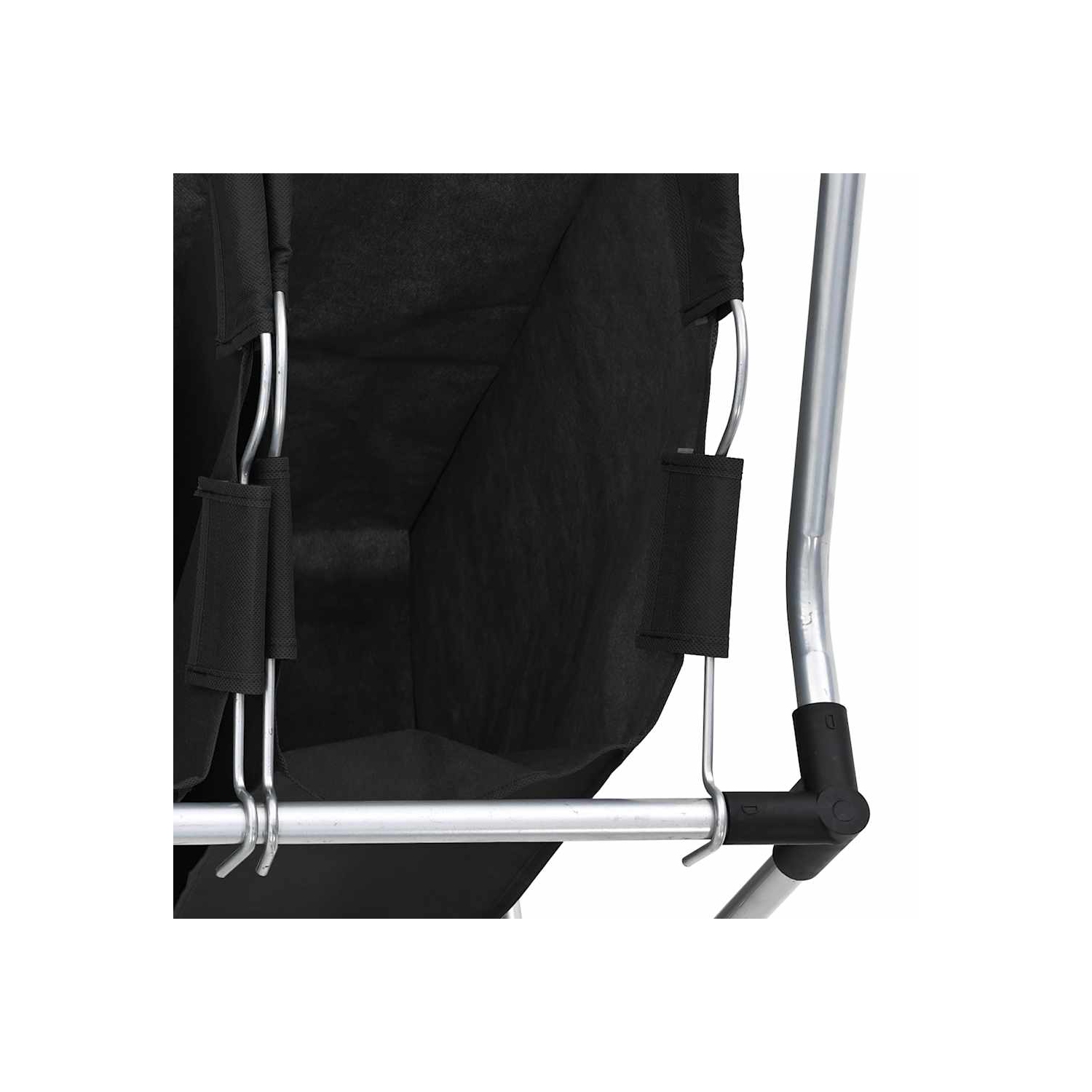 Laundry sorter with 4 bags black grey