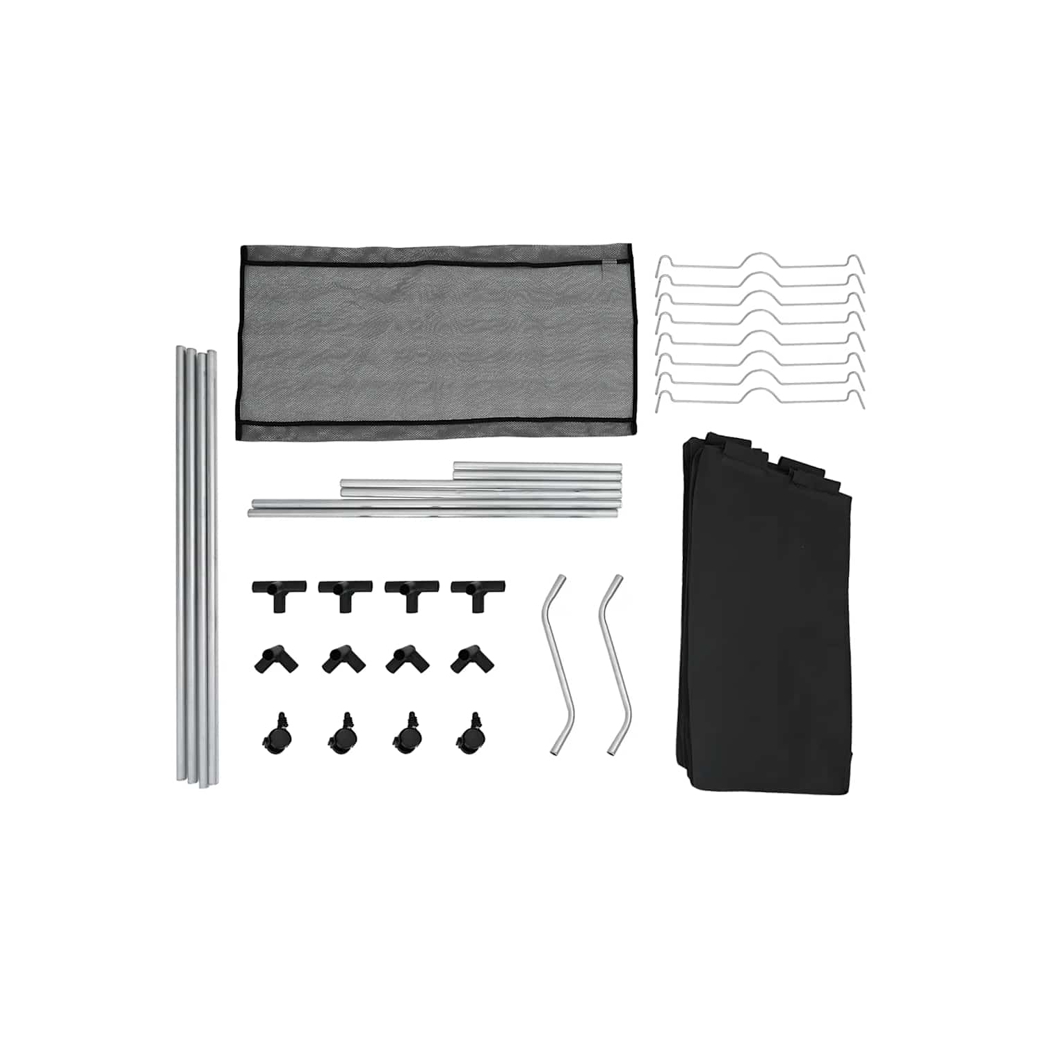 Laundry sorter with 4 bags black grey