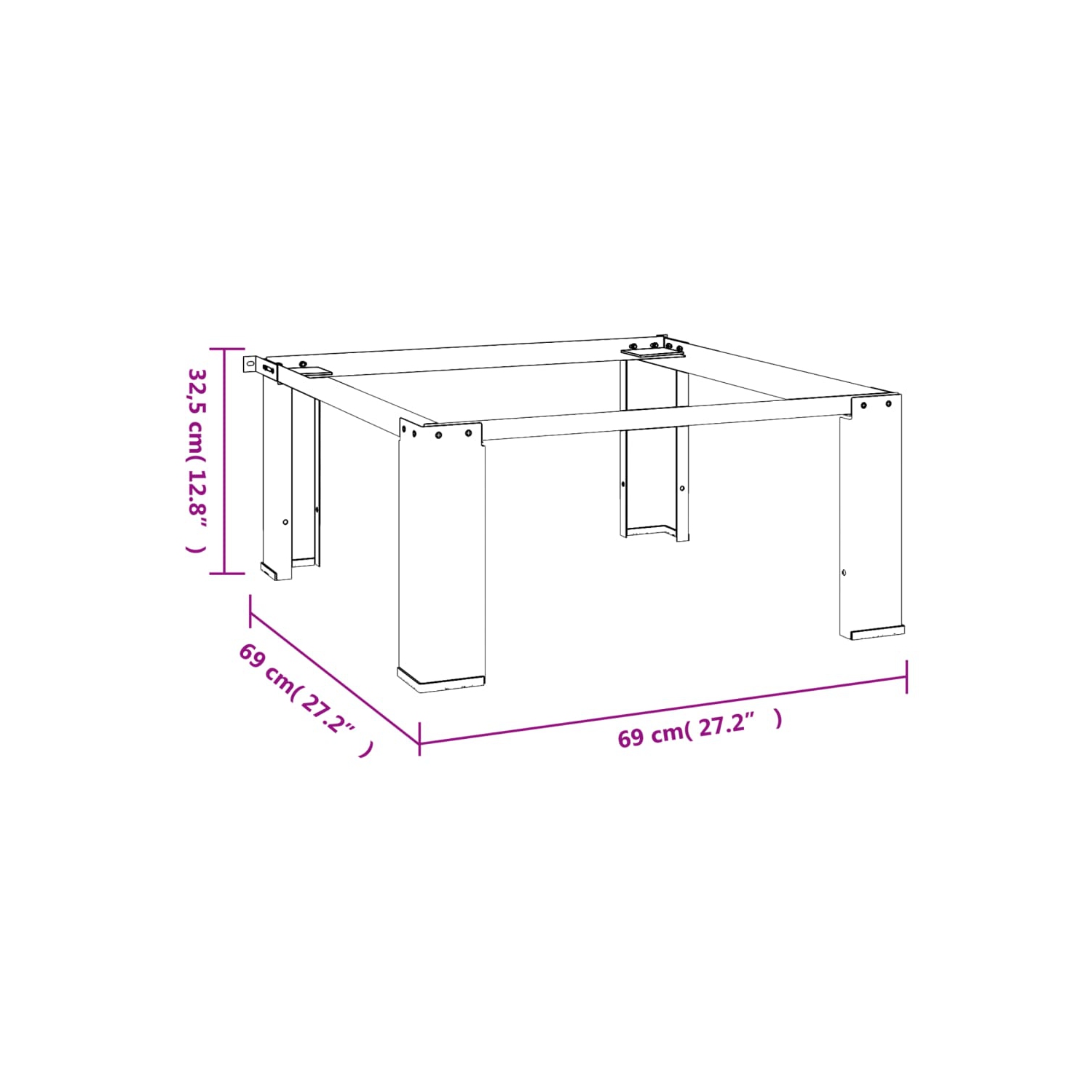 vidaXL Washing Machine Pedestal White