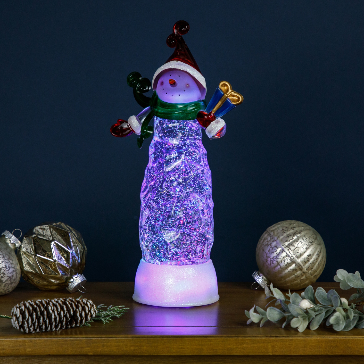 Lighted Wine Bottle With Swirling Glitter Christmas Cheer Design Snow   Lighted wine bottles, Christmas wine bottles, Wine bottle diy crafts