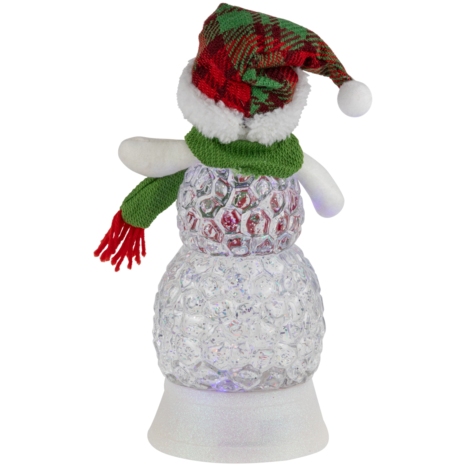 LED Lighted Acrylic Snowman Christmas Snow Globe - 11"
