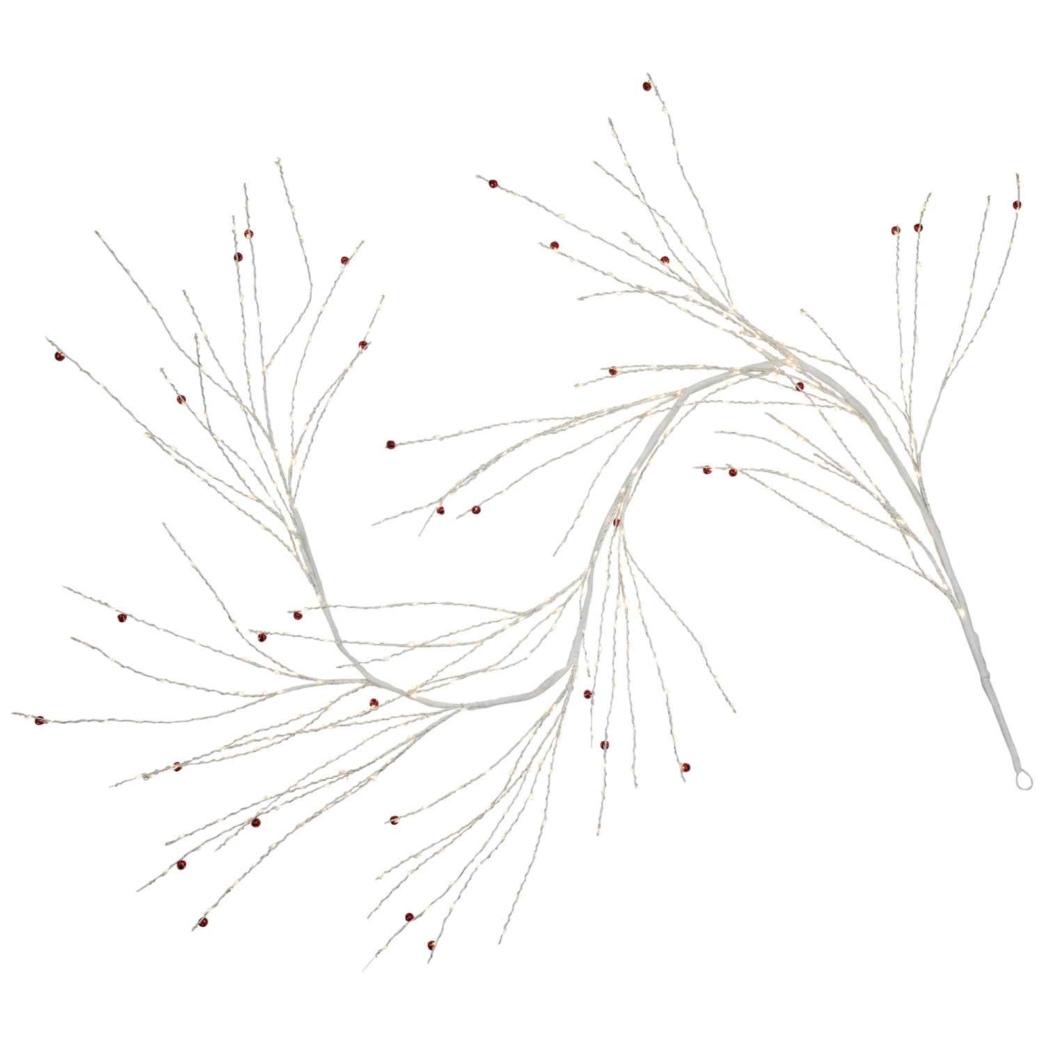 Pre-Lit Christmas Garland with Jingle Bells - 6' X 6" - Warm White Lights