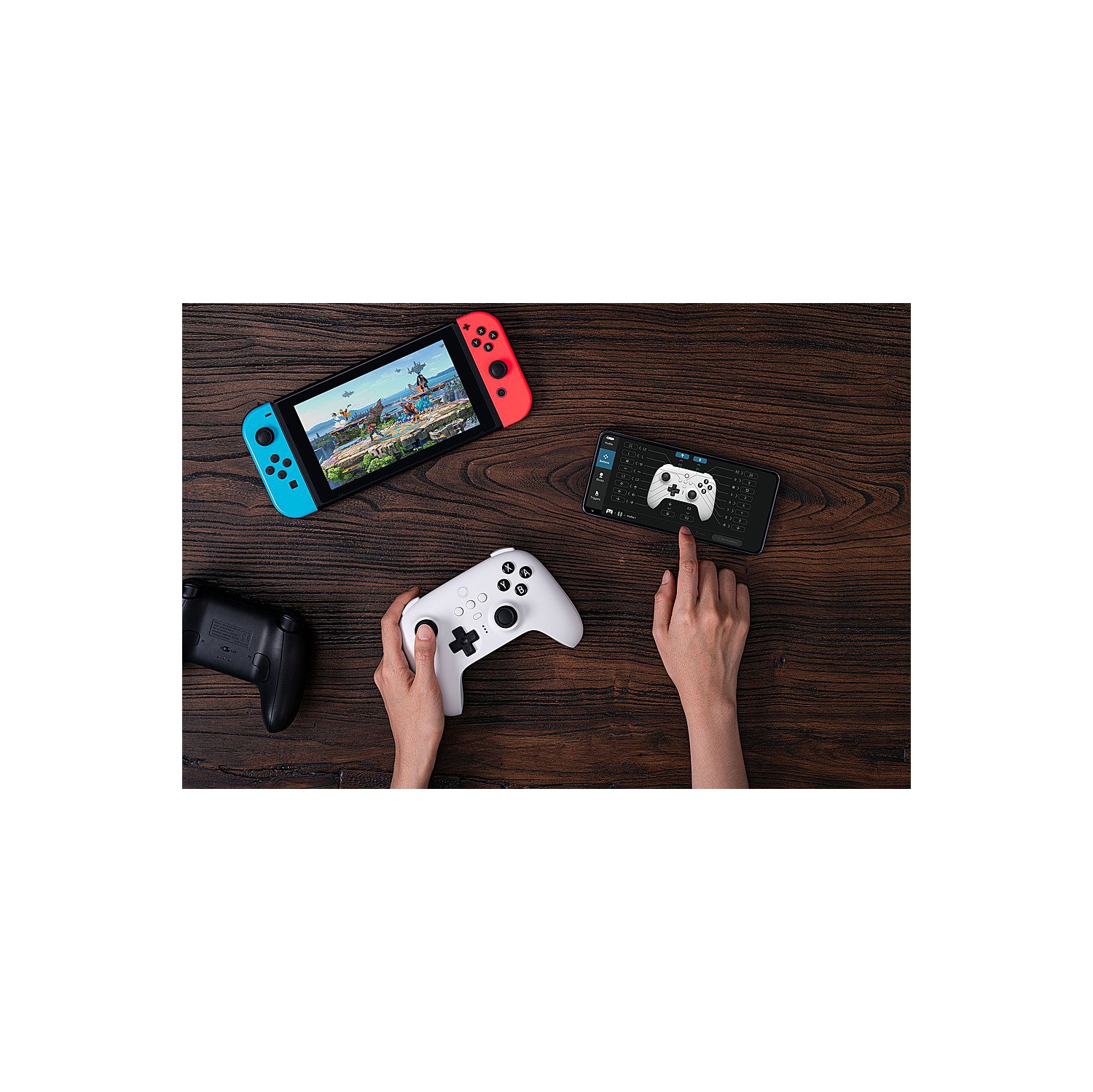 Refurbished - 8BitDo Ultimate Bluetooth Controller for Nintendo Switch and Windows PCs with Dock (White)