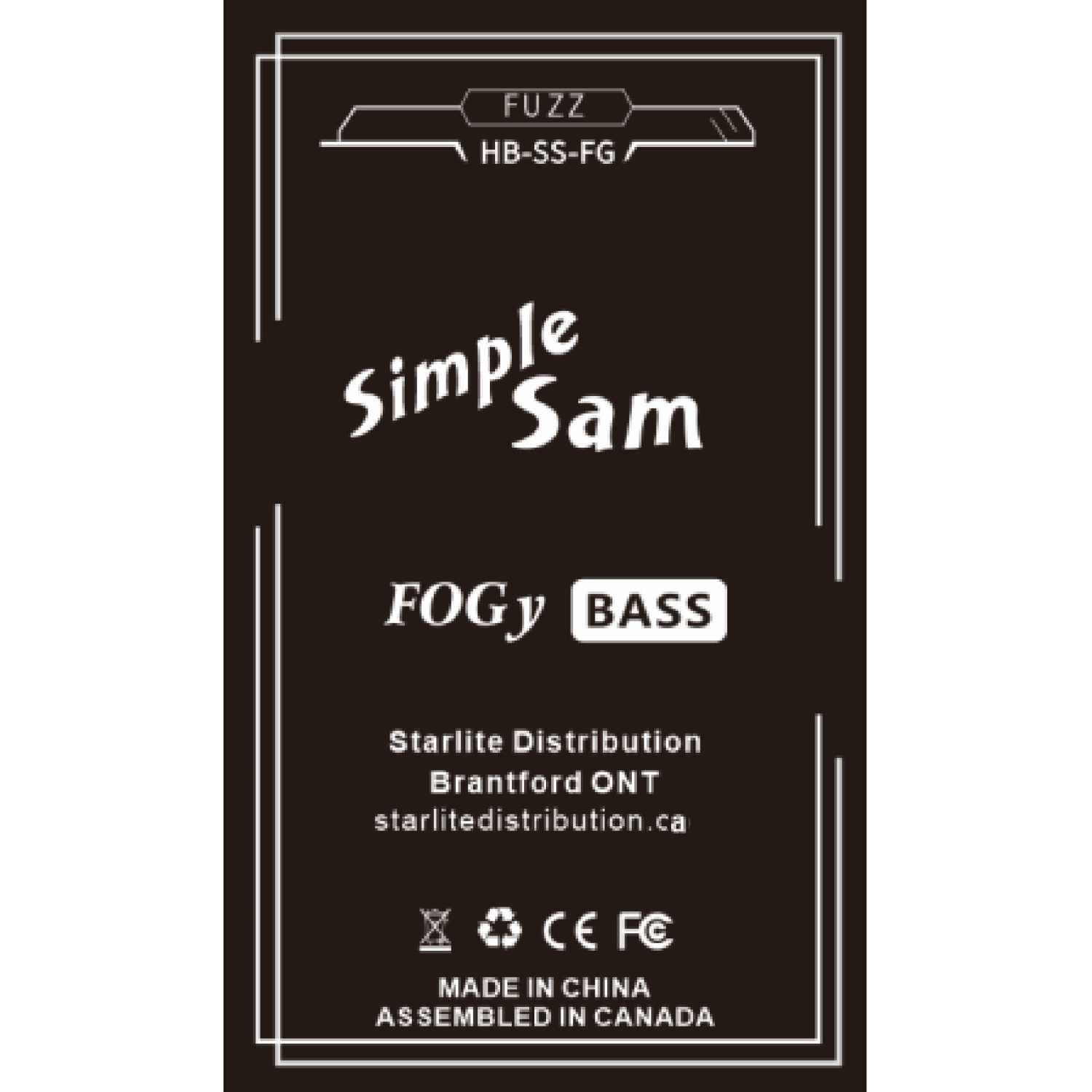 Simple Sam FOGy Bass Guitar Effect Pedal True Bypass Astounding Tone