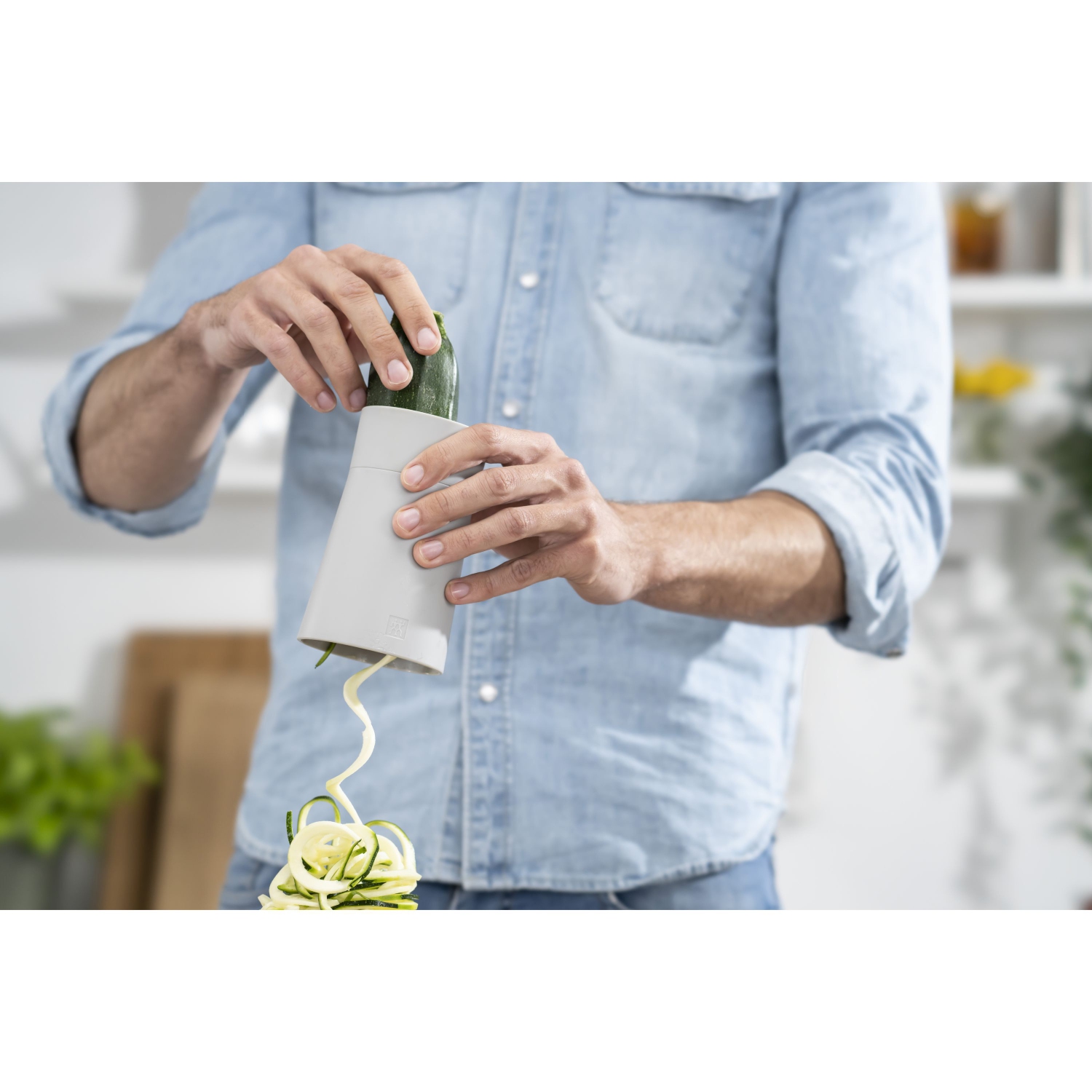 ZWILLING – Ensemble de 3 accessoires de cuisine en plastique Z-Cut, gris antique