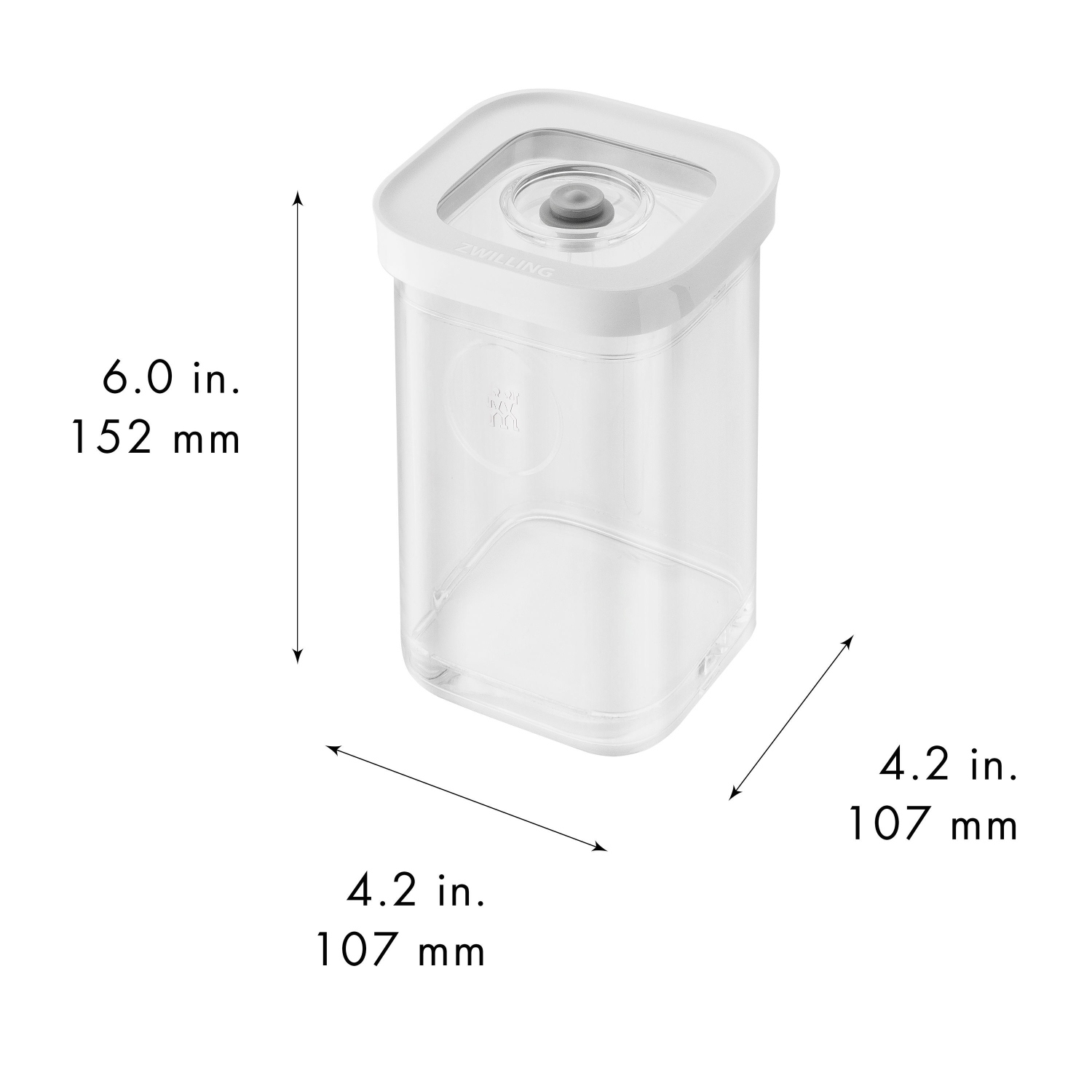 ZWILLING Fresh & Save CUBE Cube Box 2S / 11 cm, Transparent-White
