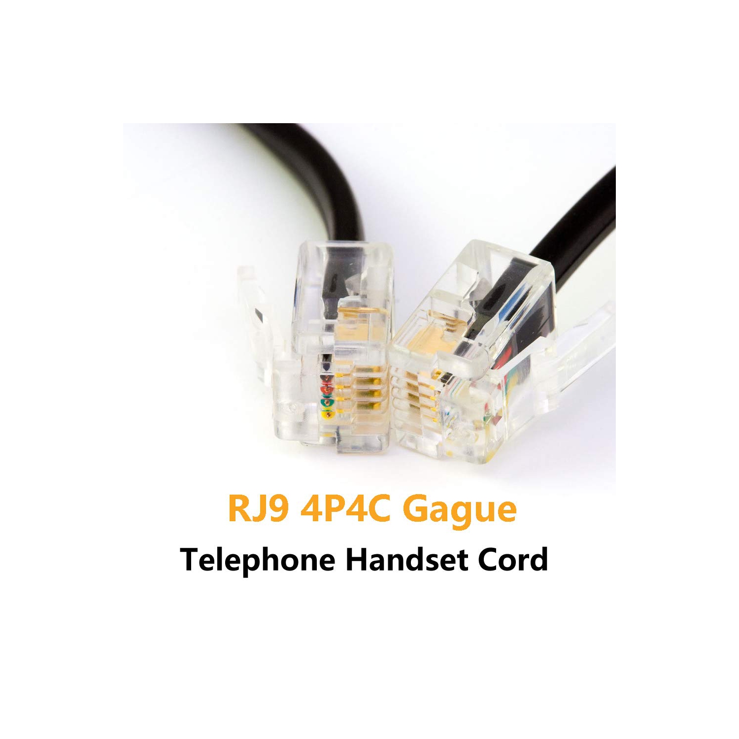 Câble de combiné de téléphone, câble spiralé de 1,2 à 10 pi, câble de combiné de téléphone sans fil spiralé