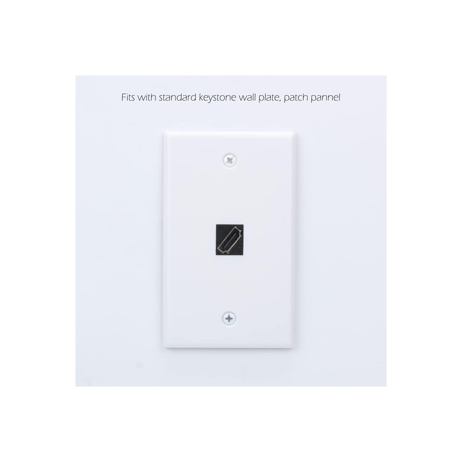 HDMI Keystone 8K, coupleur HDMI Keystone noir pour intercommunication de câble HDMI 2,1a, y compris 8K 60 Hz ou 4K 120 Hz