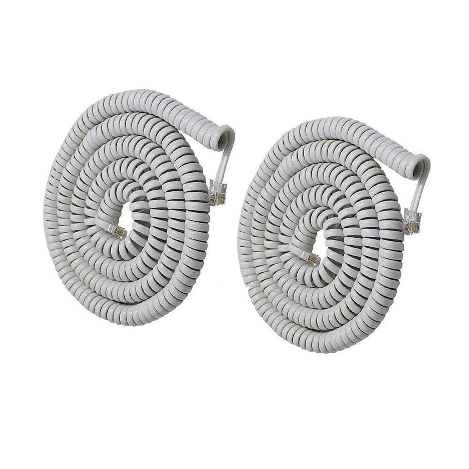 Câble de combiné de téléphone, câble spiralé de 1,2 à 10 pi, câble de combiné de téléphone sans fil spiralé