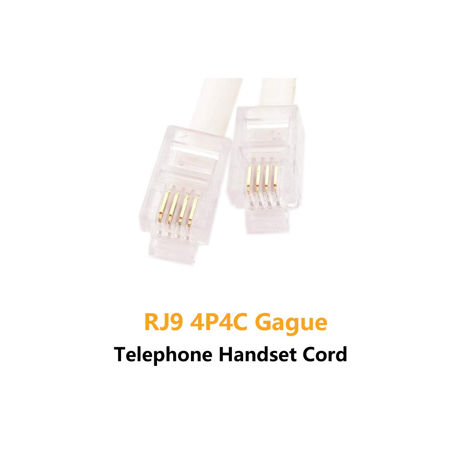 Câble de combiné de téléphone, câble spiralé de 1,2 à 10 pi, câble de combiné de téléphone sans fil spiralé