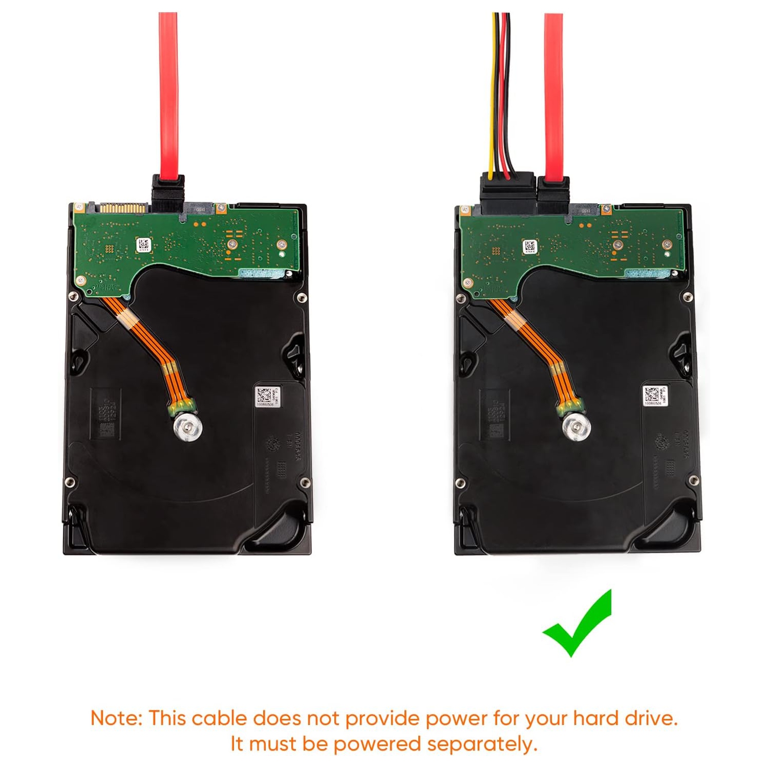 Câble SATA III, [paquet de 5] Câble de données SATA III 6,0&nbsp;Gb/s 7pin femelle à femelle de 8 po avec loquet de verrouillage,