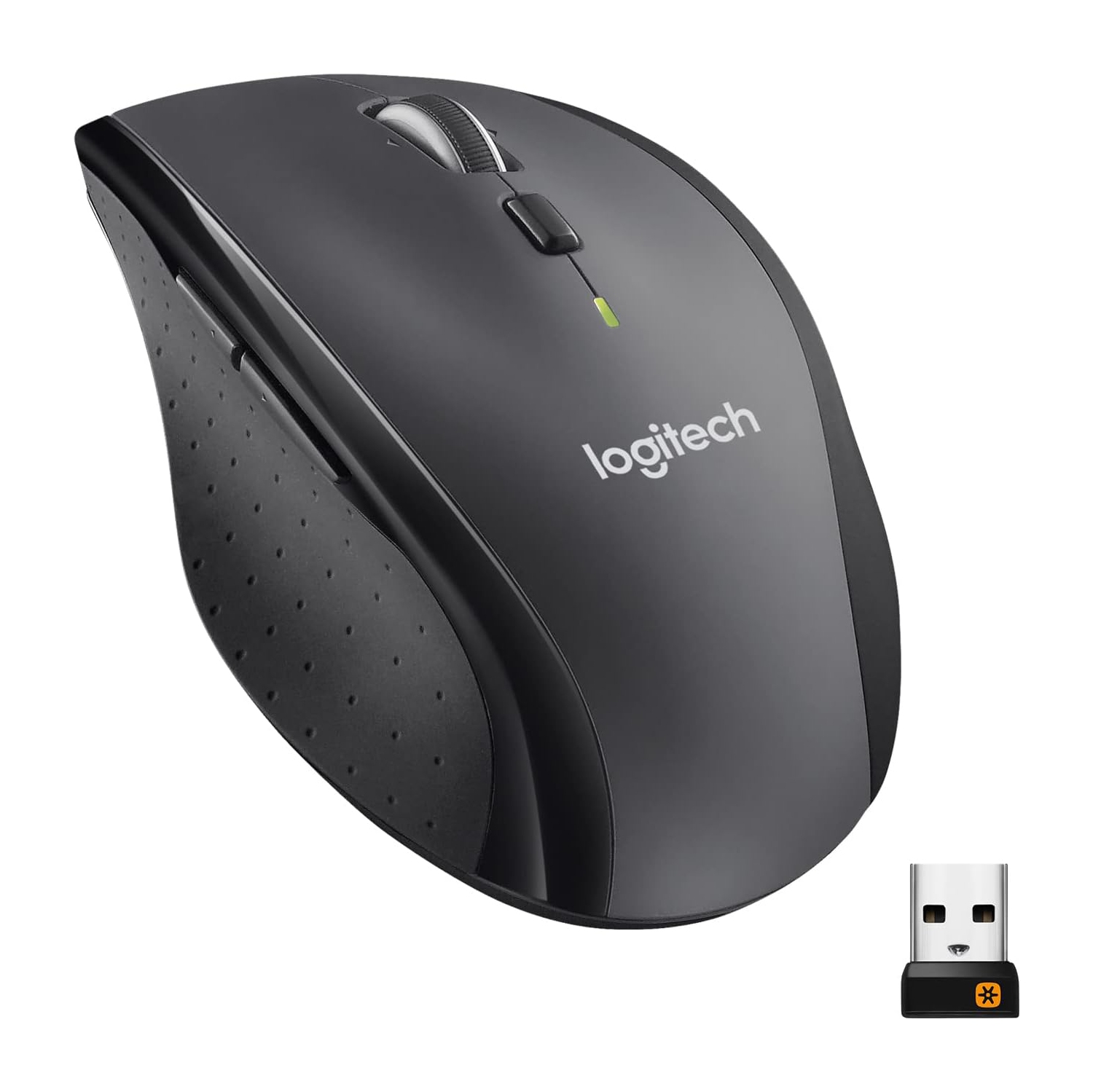 M705 Marathon Wireless Mouse, 2.4 GHz USB Unifying Receiver, 1000 DPI, 5-Programmable Buttons, 3-Year Battery,